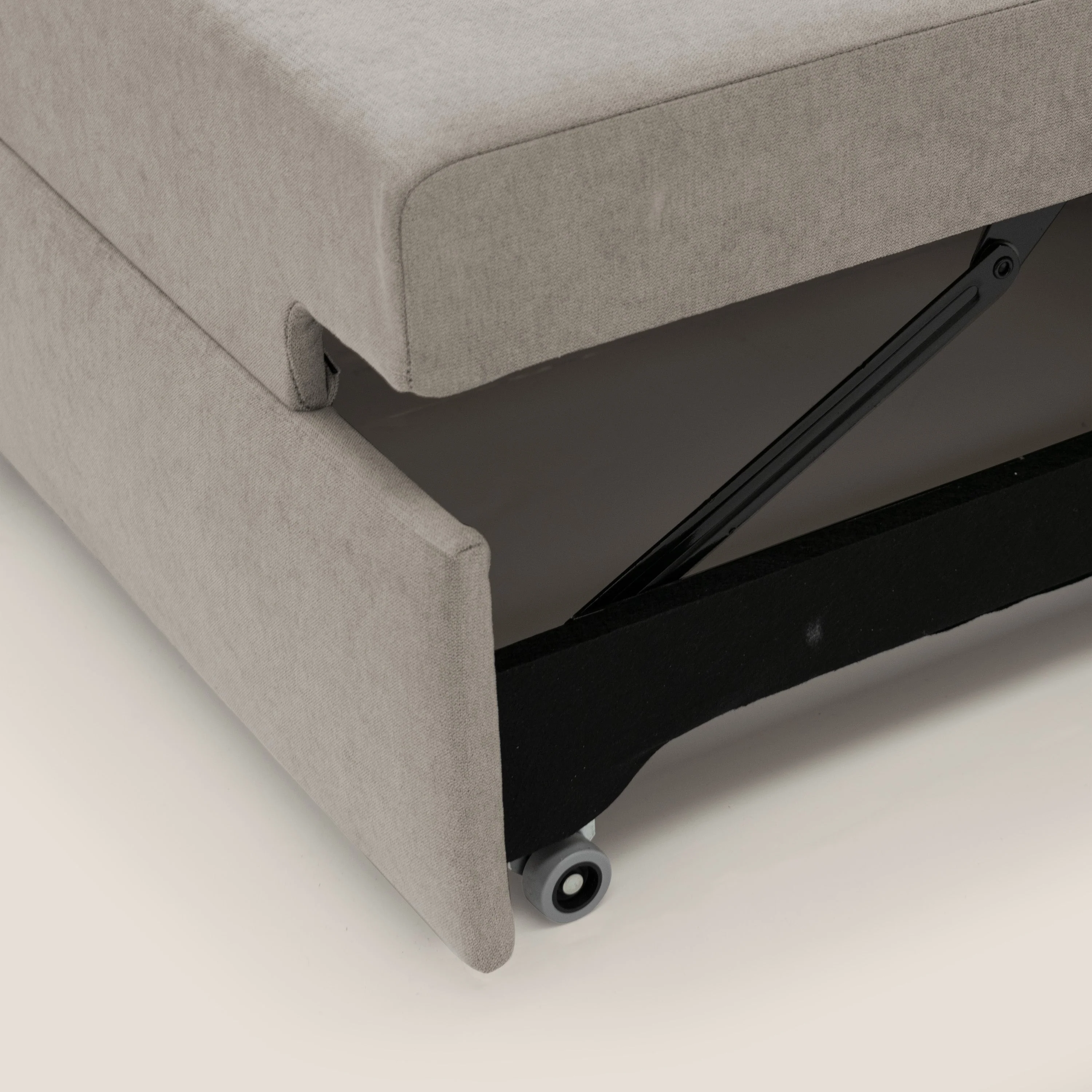 Minerva canapé linéaire avec pouf extractible en tissu doux imperméable T02 beige - Image 8