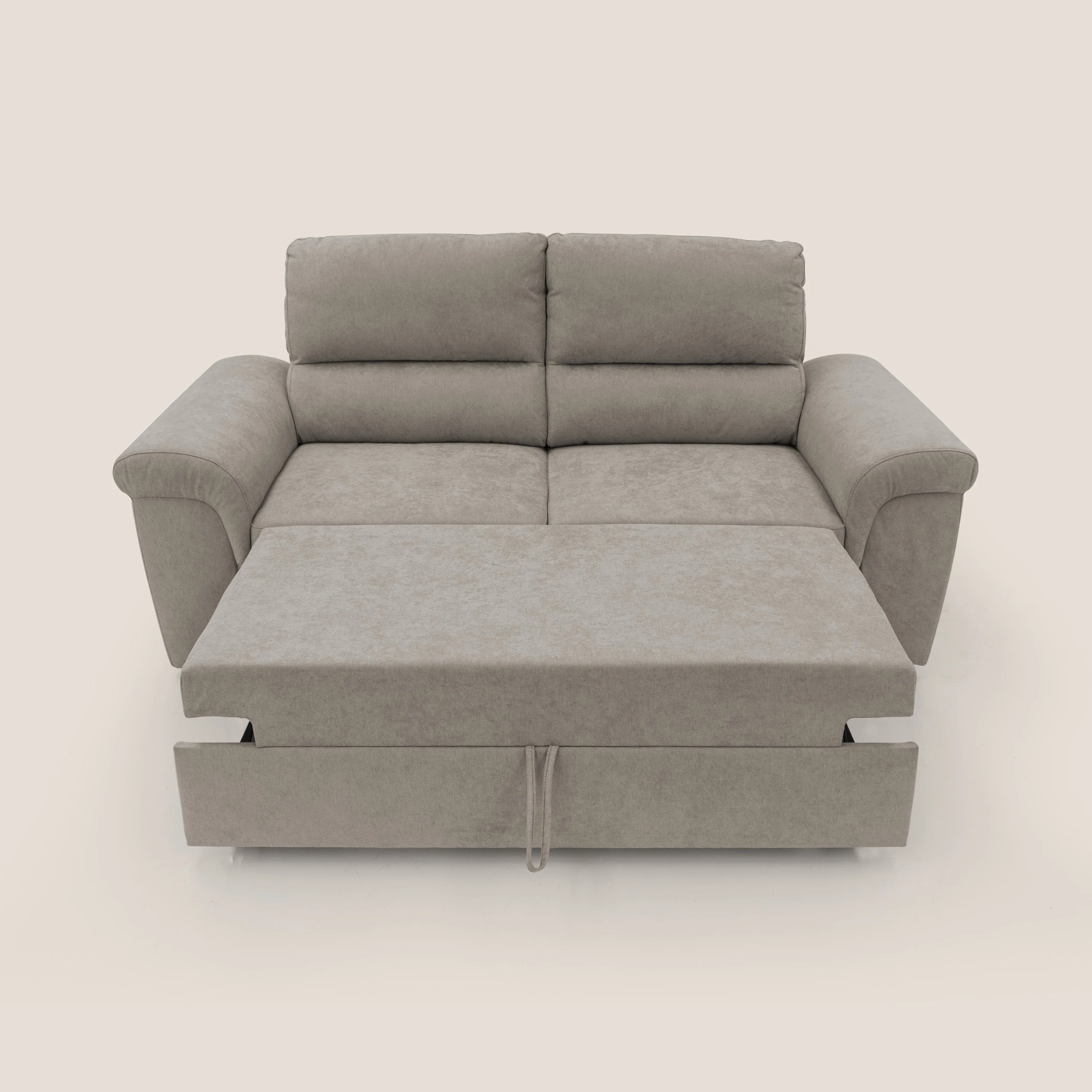 Minerva canapé linéaire avec pouf extractible en tissu doux imperméable T02 beige - Image 9