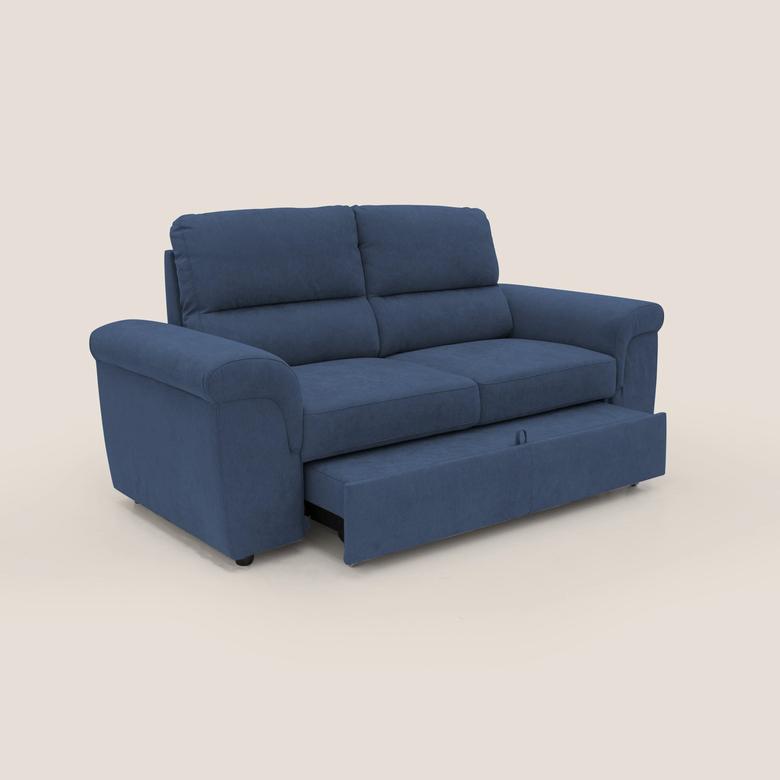 Minerva canapé linéaire avec pouf extractible en tissu doux imperméable T02 bleu - Image 10