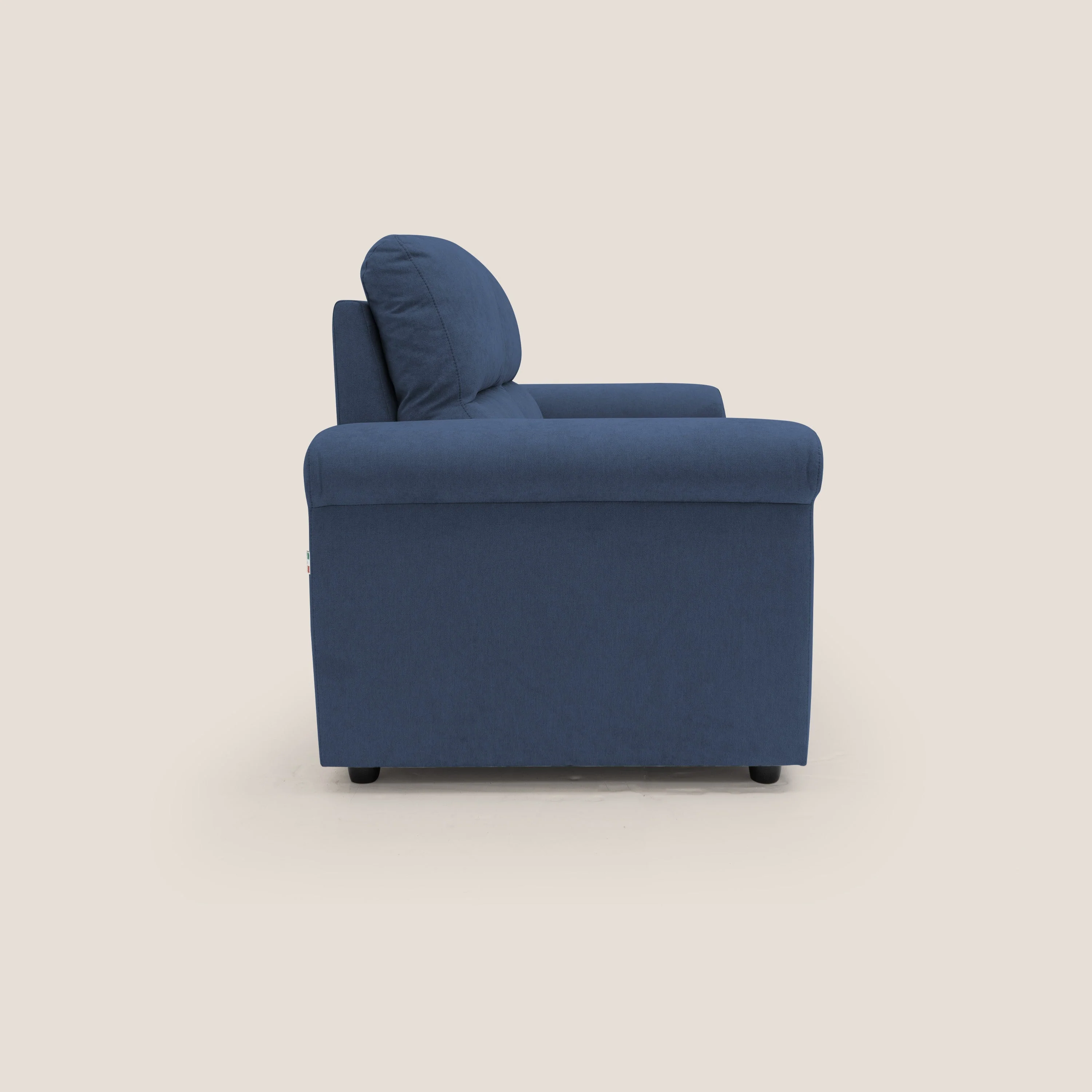 Minerva canapé linéaire avec pouf extractible en tissu doux imperméable T02 bleu - Image 11