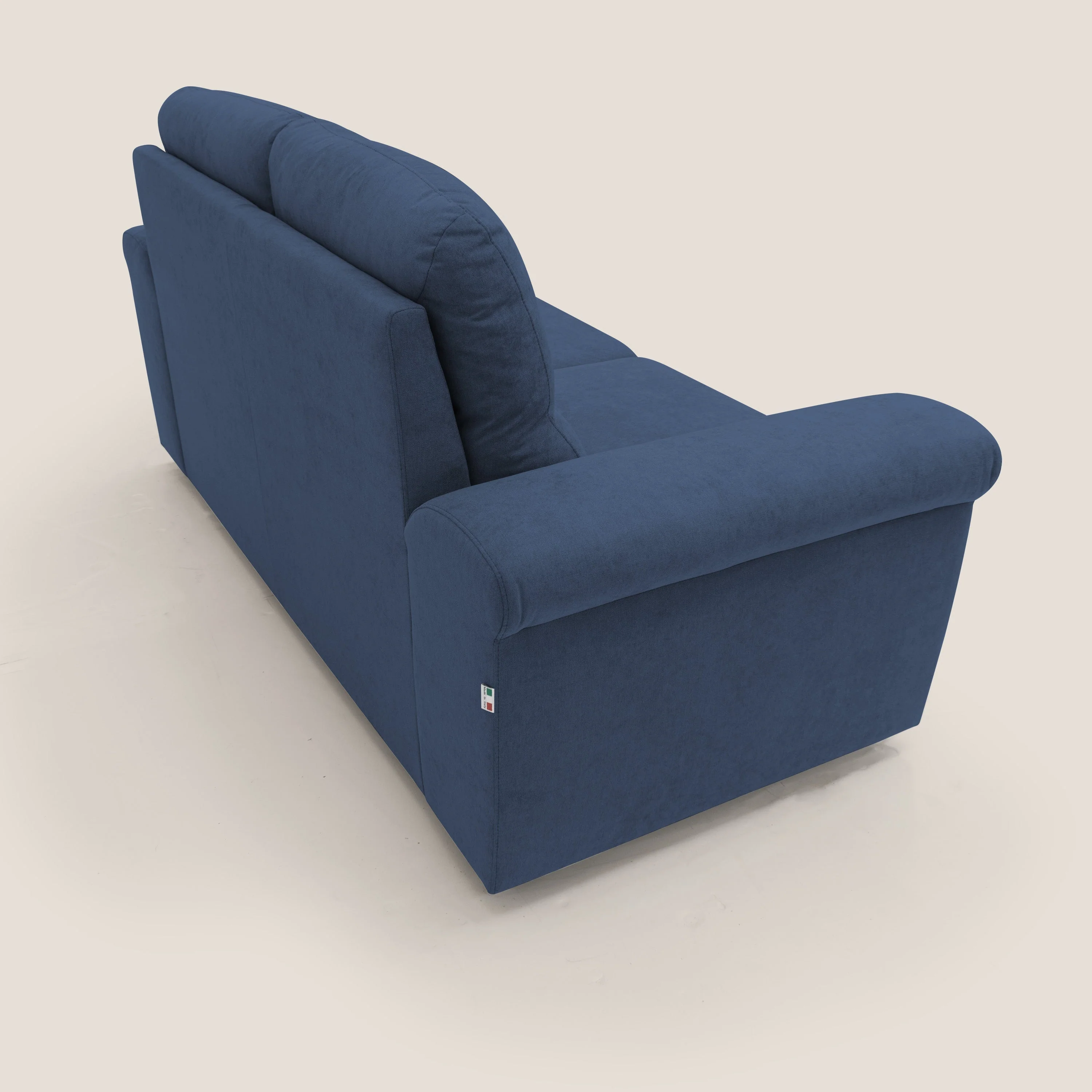 Minerva canapé linéaire avec pouf extractible en tissu doux imperméable T02 bleu - Image 6
