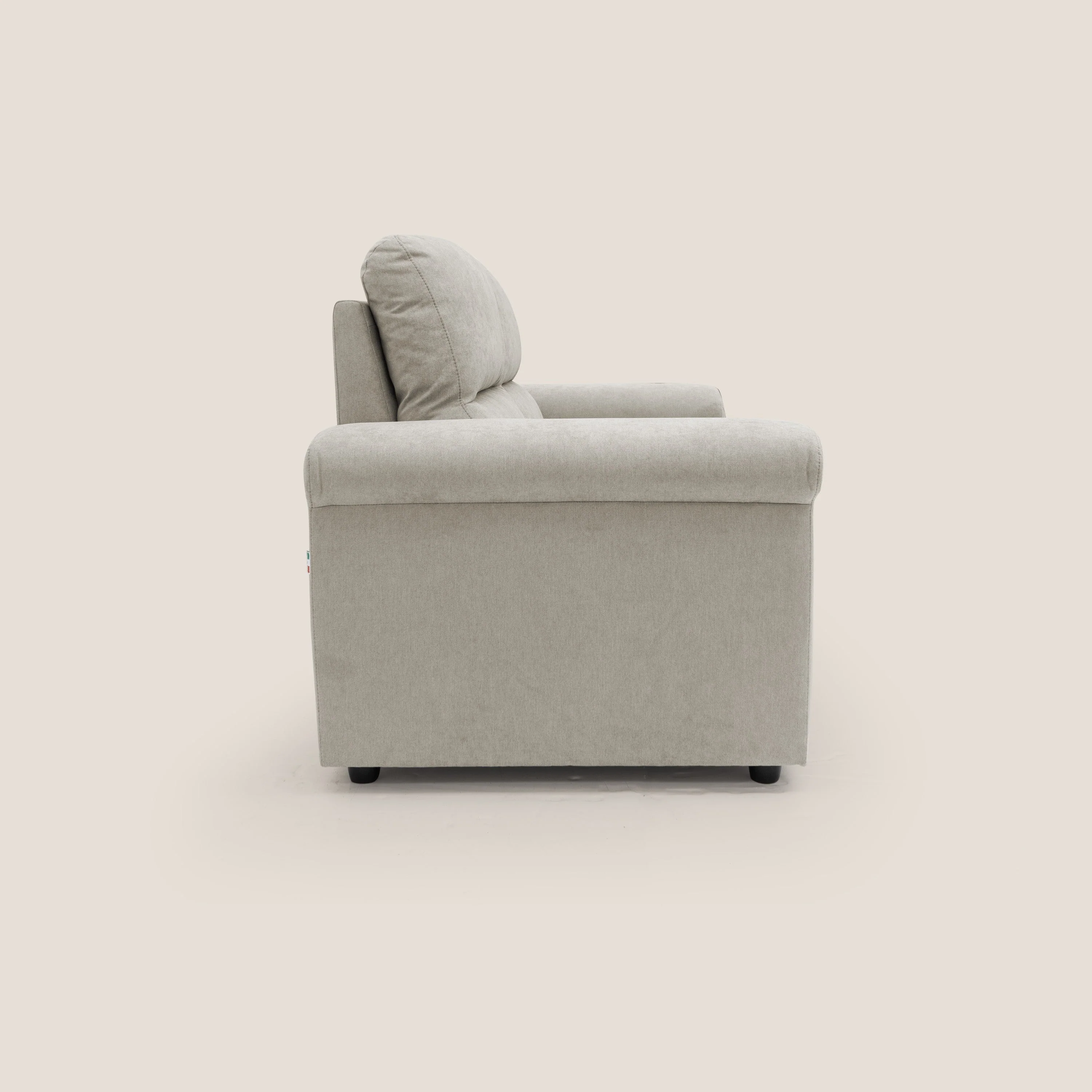 Minerva canapé linéaire avec pouf extractible en tissu doux imperméable T02 crème - Image 12