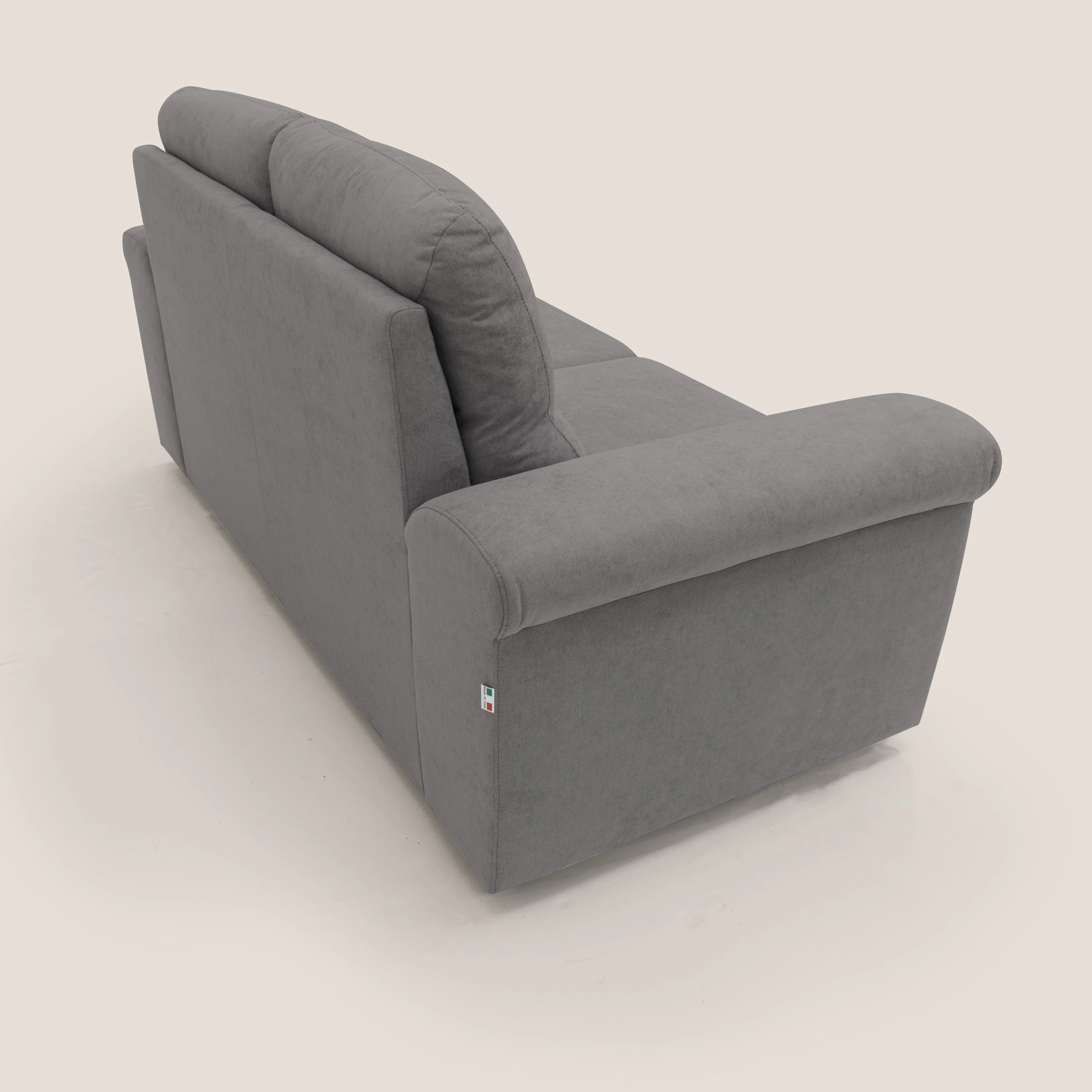 Minerva canapé linéaire avec pouf extractible en tissu doux imperméable T02 gris - Image 6