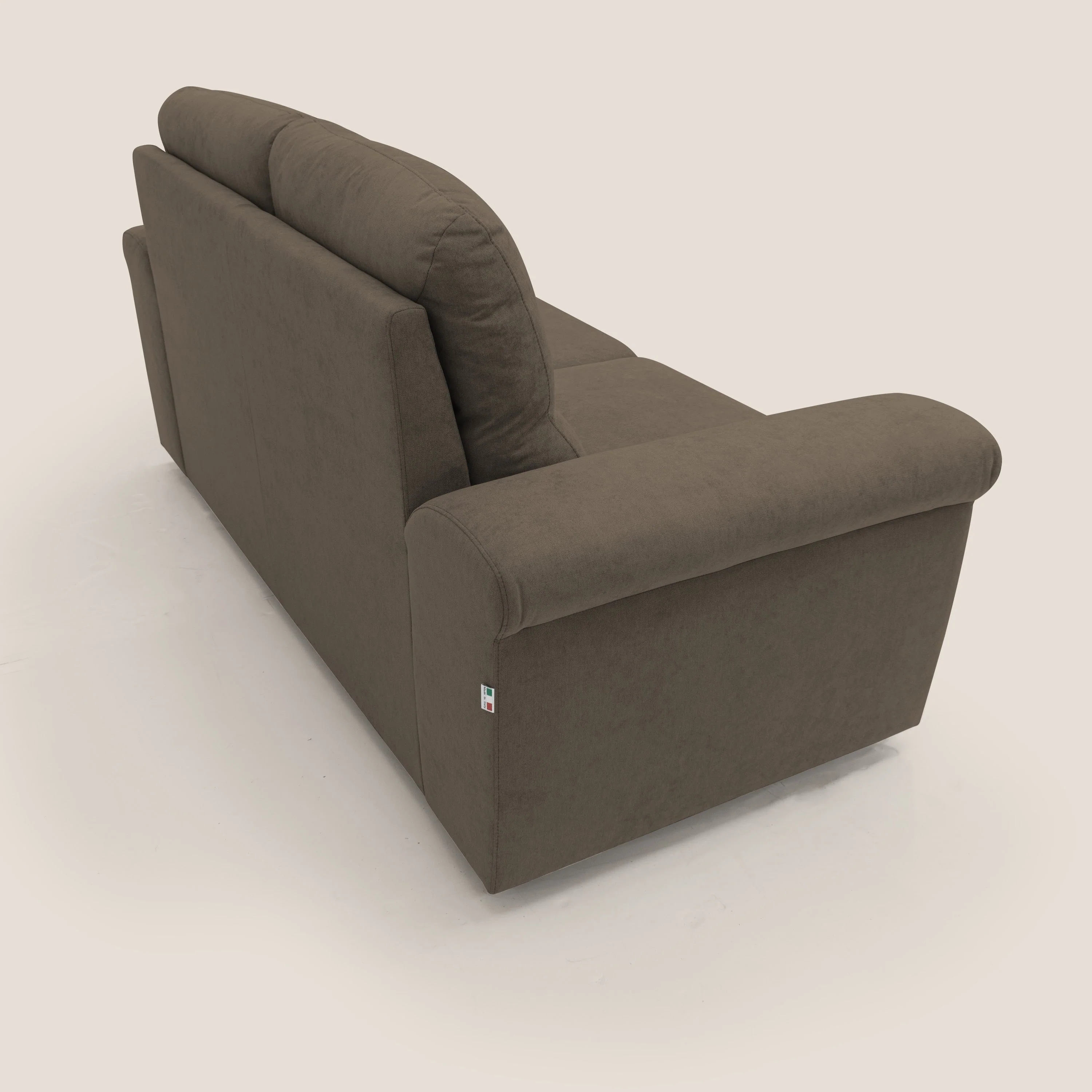 Minerva canapé linéaire avec pouf extractible en tissu doux imperméable T02 marron - Image 6
