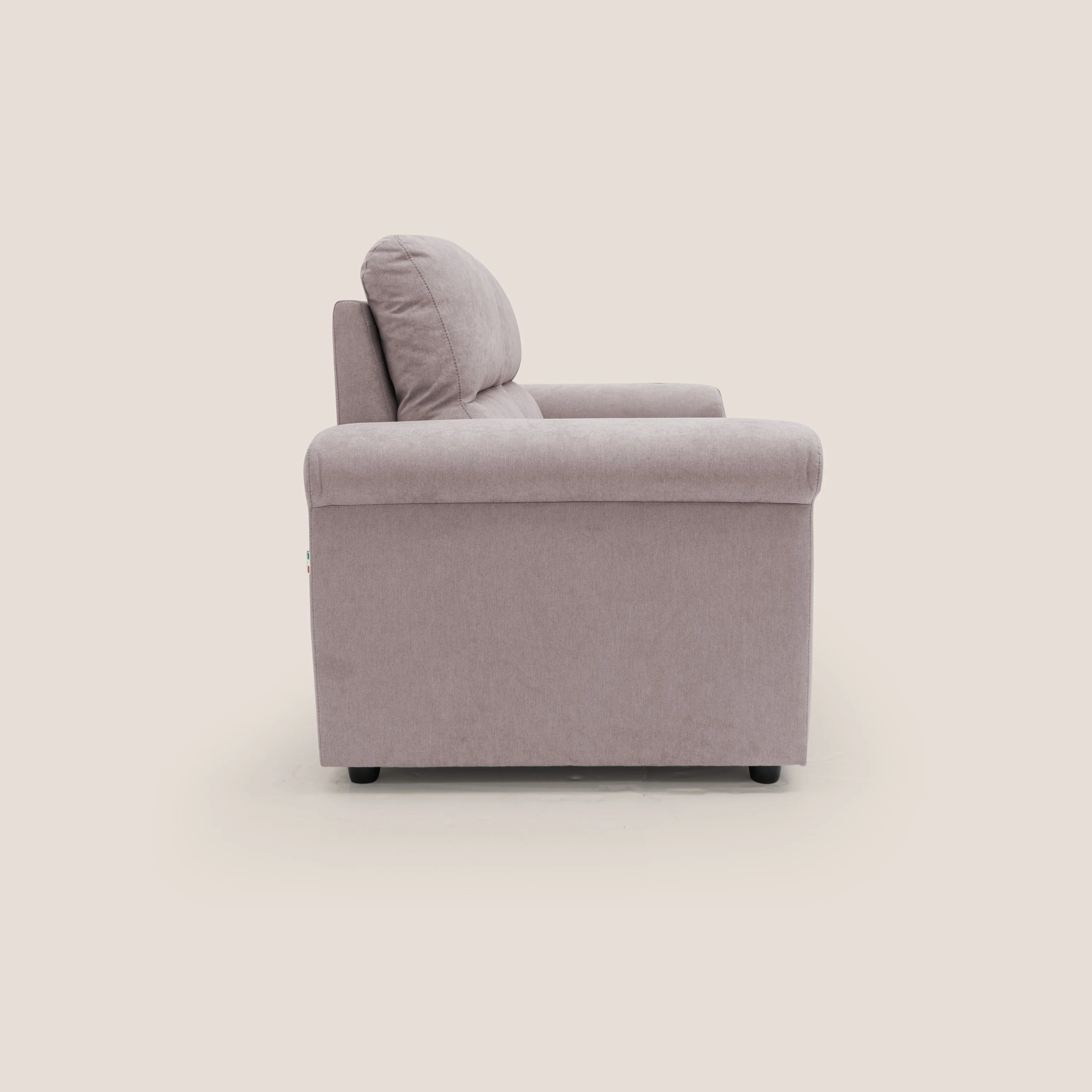 Minerva canapé linéaire avec pouf extractible en tissu doux imperméable T02 rose - Image 11