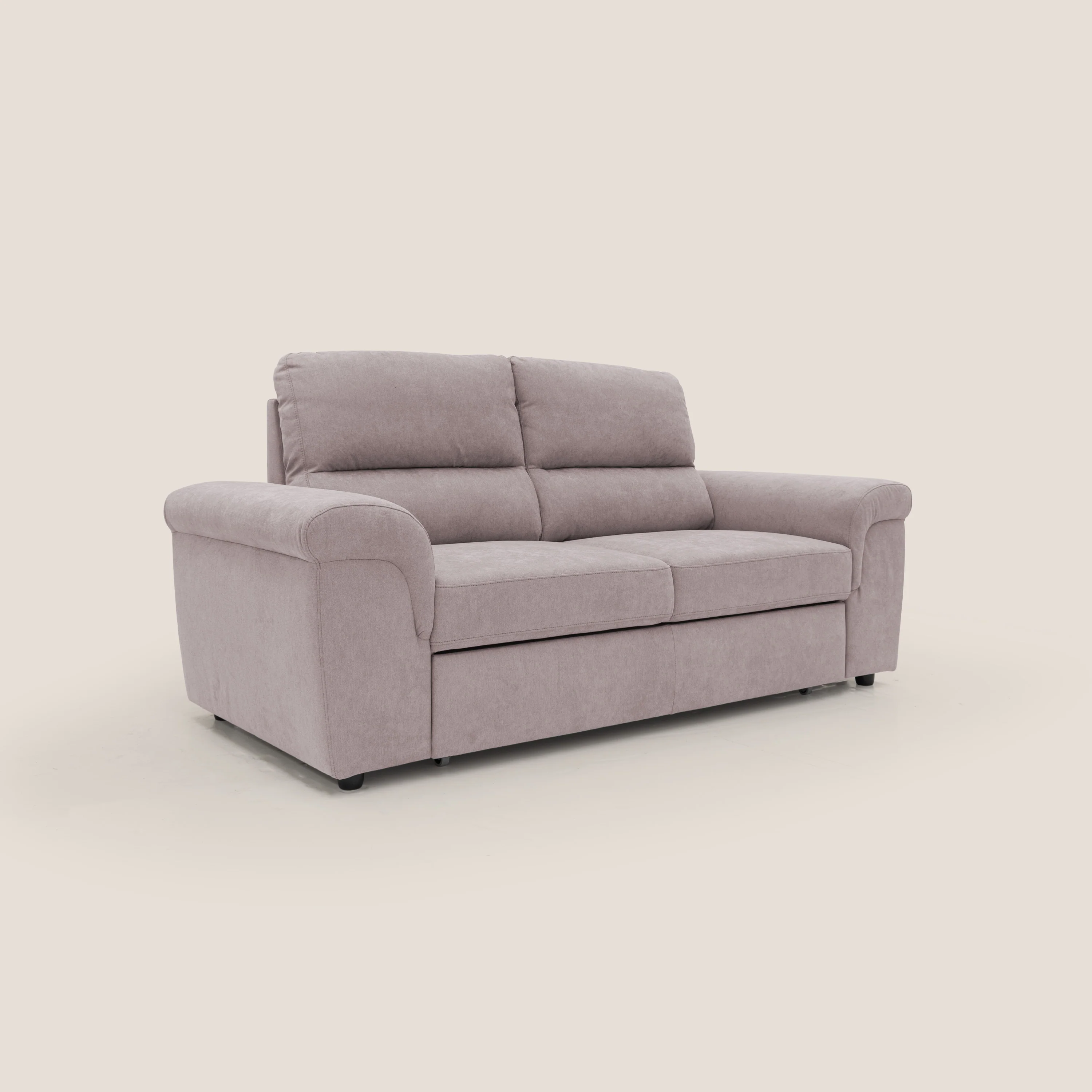 Minerva canapé linéaire avec pouf extractible en tissu doux imperméable T02 rose - Image 3