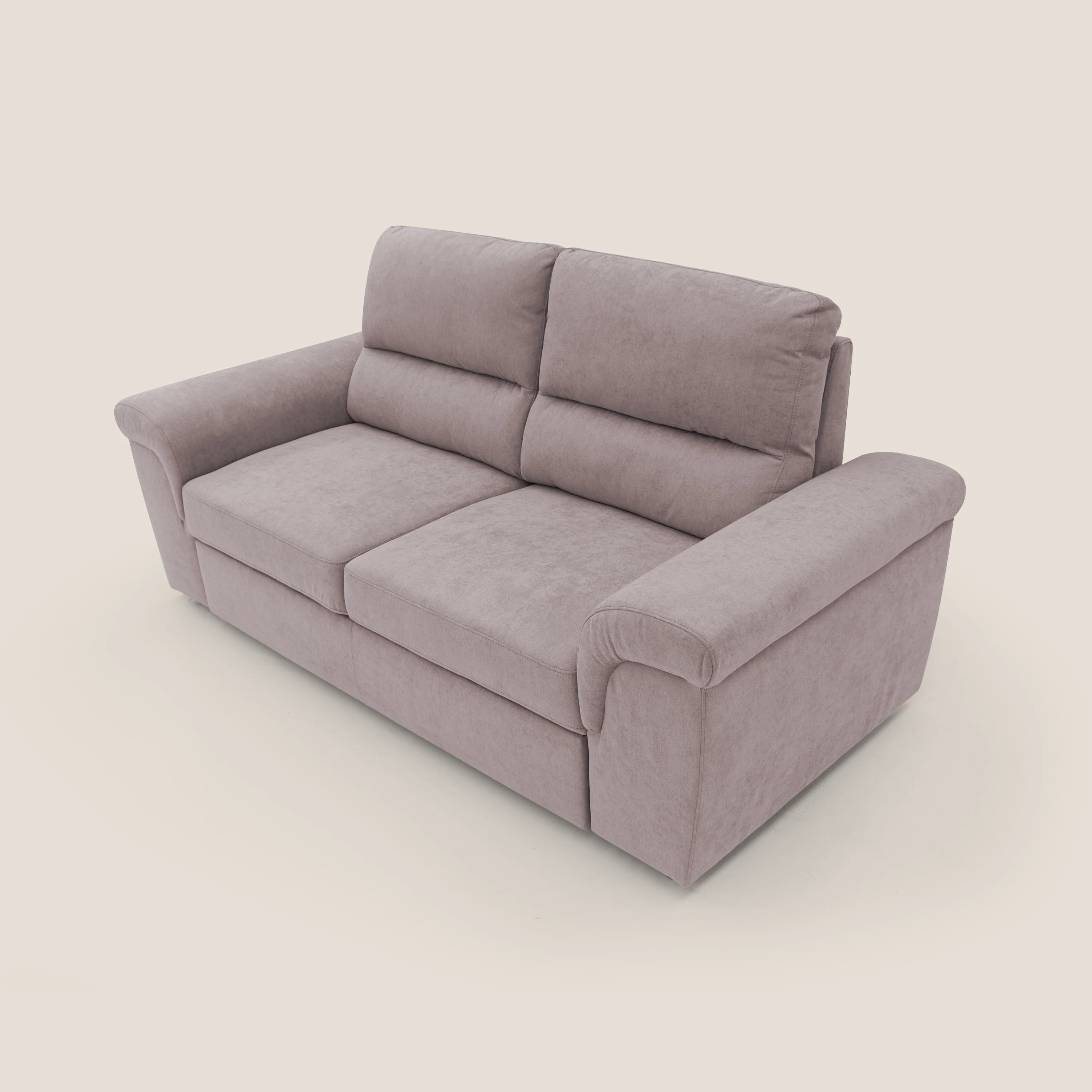 Minerva canapé linéaire avec pouf extractible en tissu doux imperméable T02 rose - Image 5