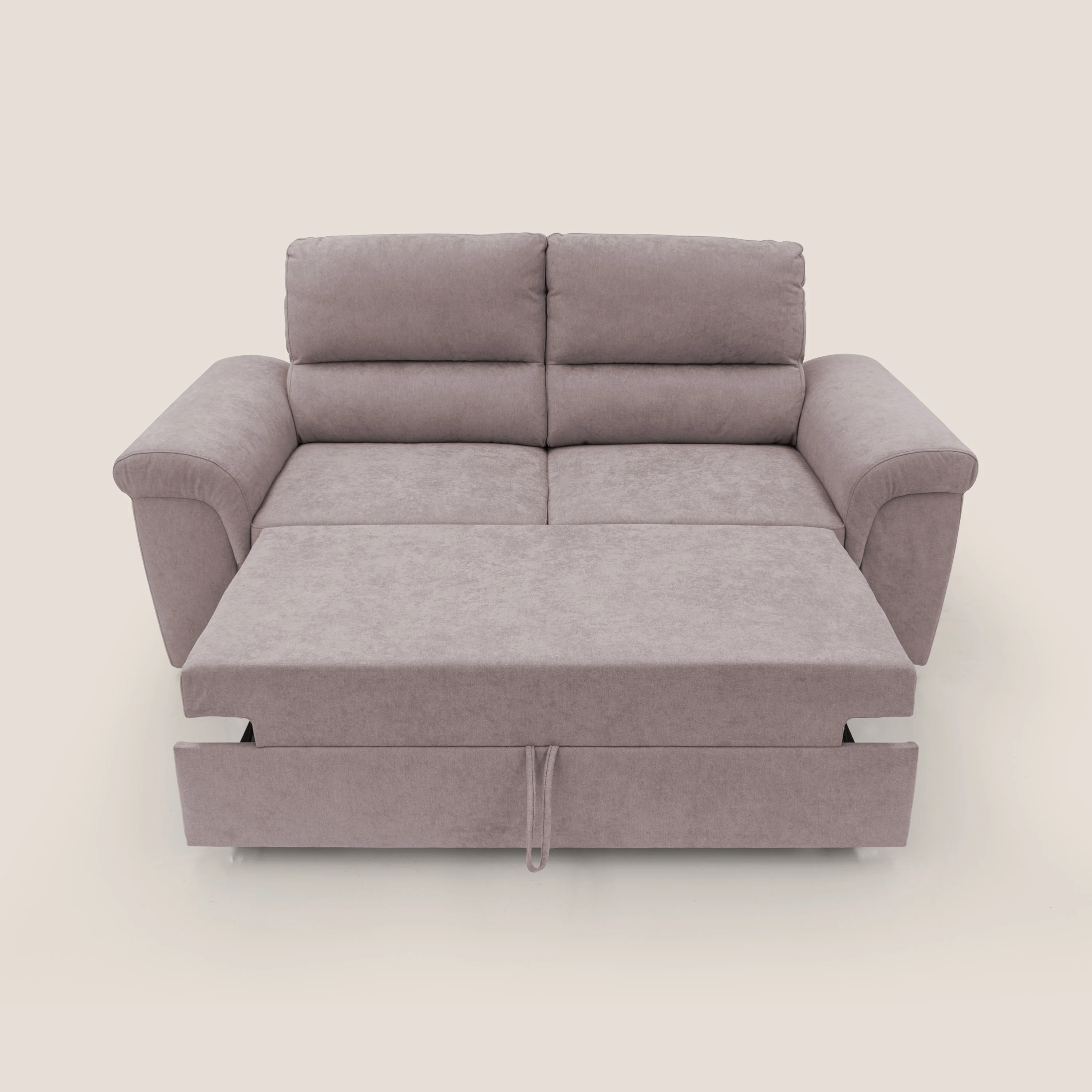 Minerva canapé linéaire avec pouf extractible en tissu doux imperméable T02 rose - Image 9