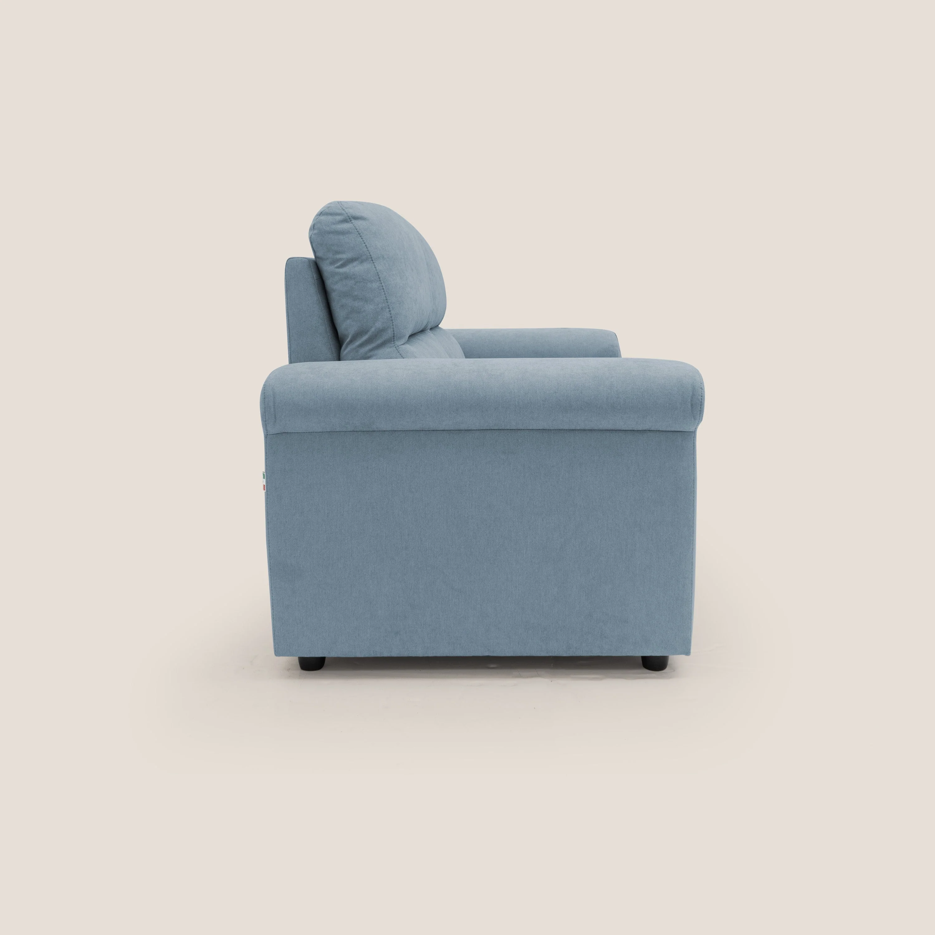 Minerva canapé linéaire avec pouf extractible en tissu doux imperméable T02 sucre glace - Image 11