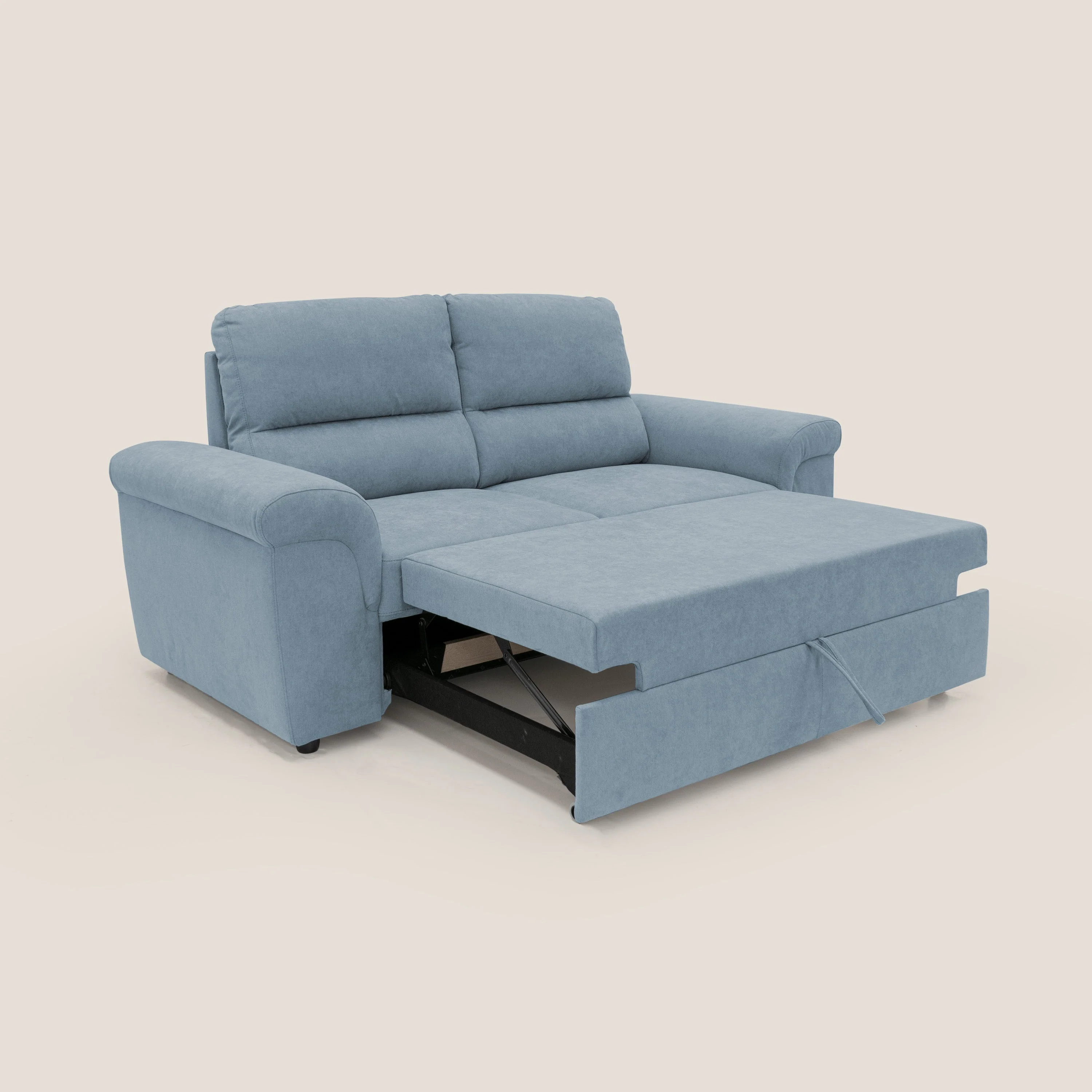 Minerva canapé linéaire avec pouf extractible en tissu doux imperméable T02 sucre glace - Image 2