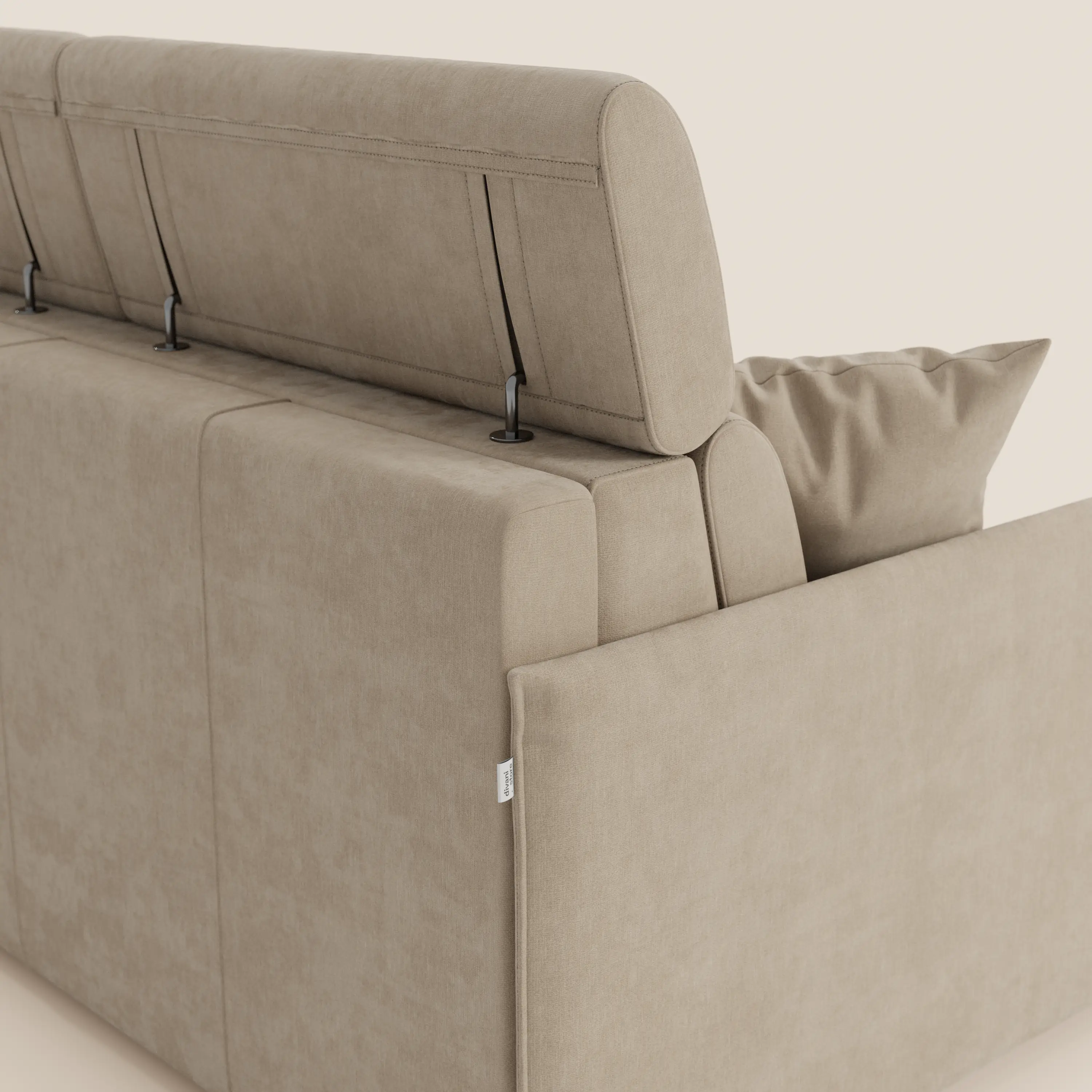 Miryam Canapé convertible avec têtières inclinables et confort maximal - design compact en tissu doux détachable T31 - Image 23