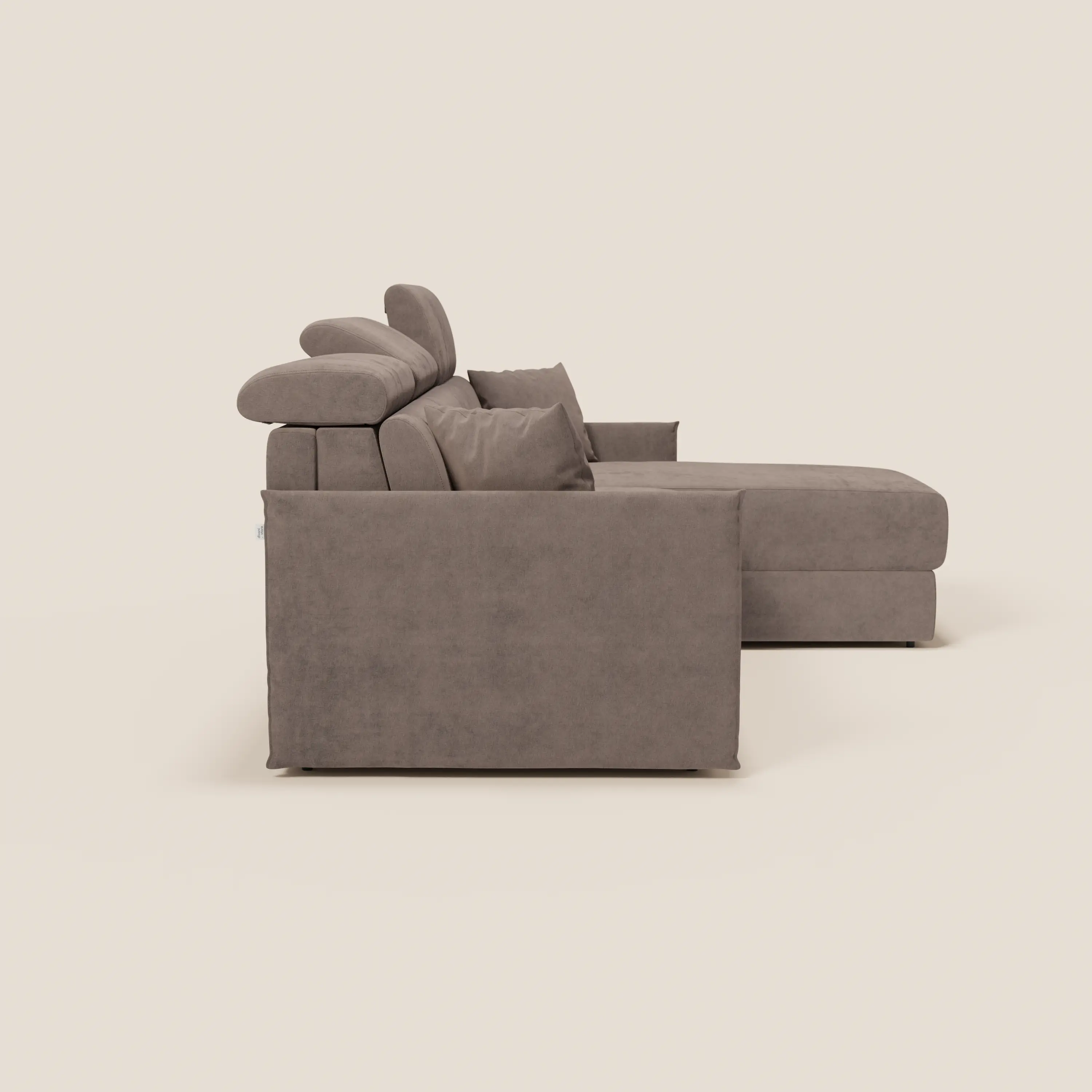 Miryam canapé convertible d'angle compact - têtières inclinables et méridienne coffre en tissu détachable T31 - Image 108