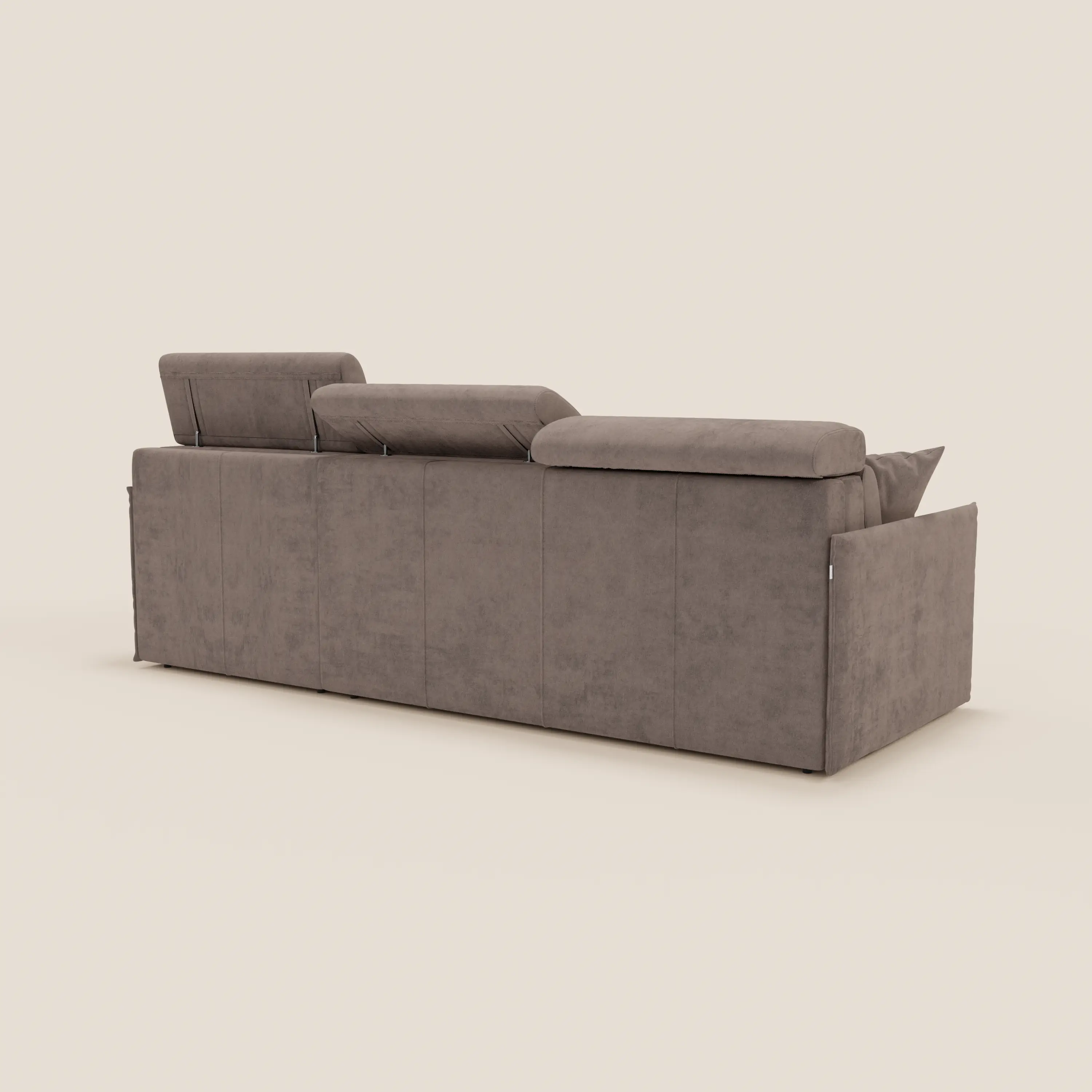 Miryam canapé convertible d'angle compact - têtières inclinables et méridienne coffre en tissu détachable T31 - Image 109