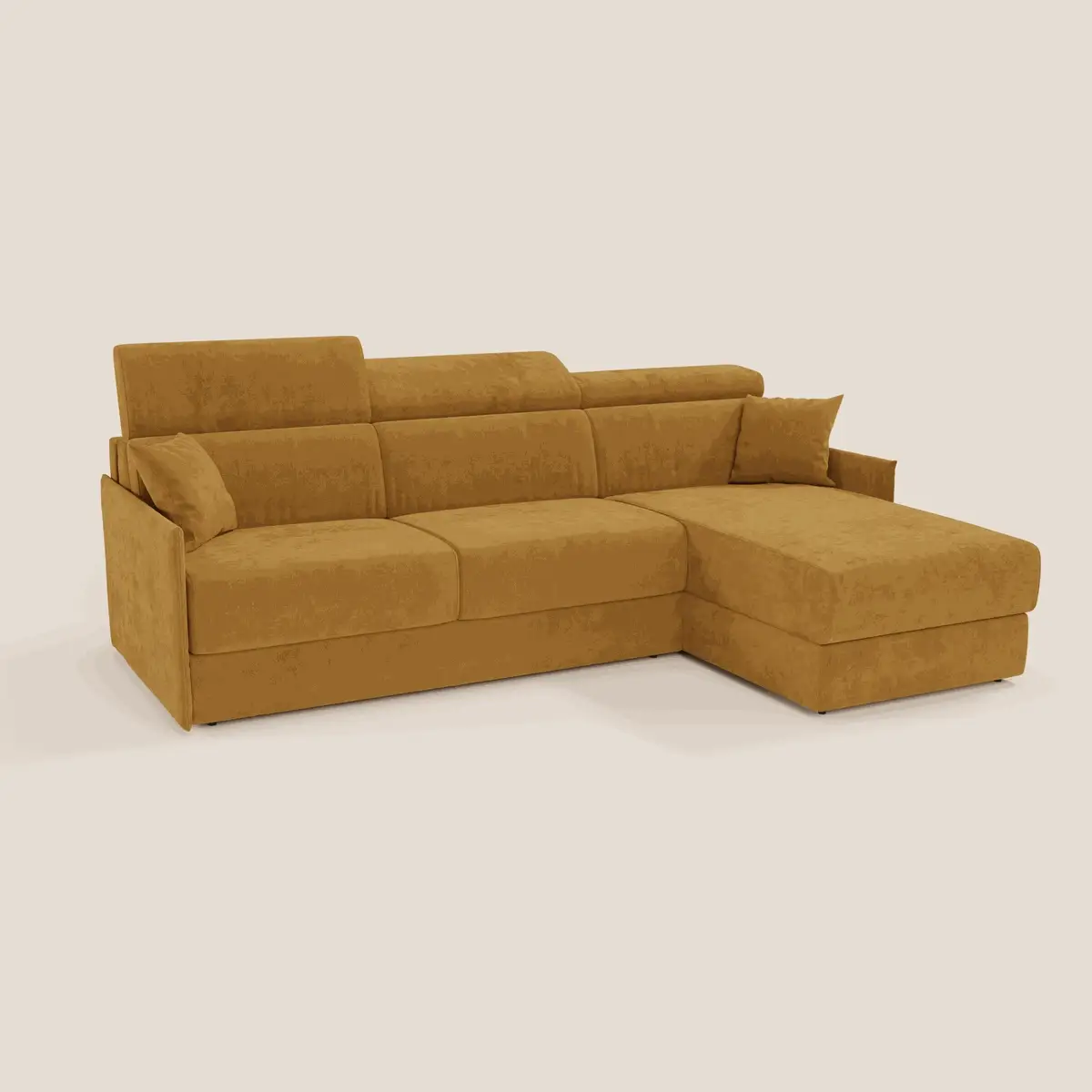 Miryam canapé convertible d'angle compact - têtières inclinables et méridienne coffre en tissu détachable T31 - Image 115