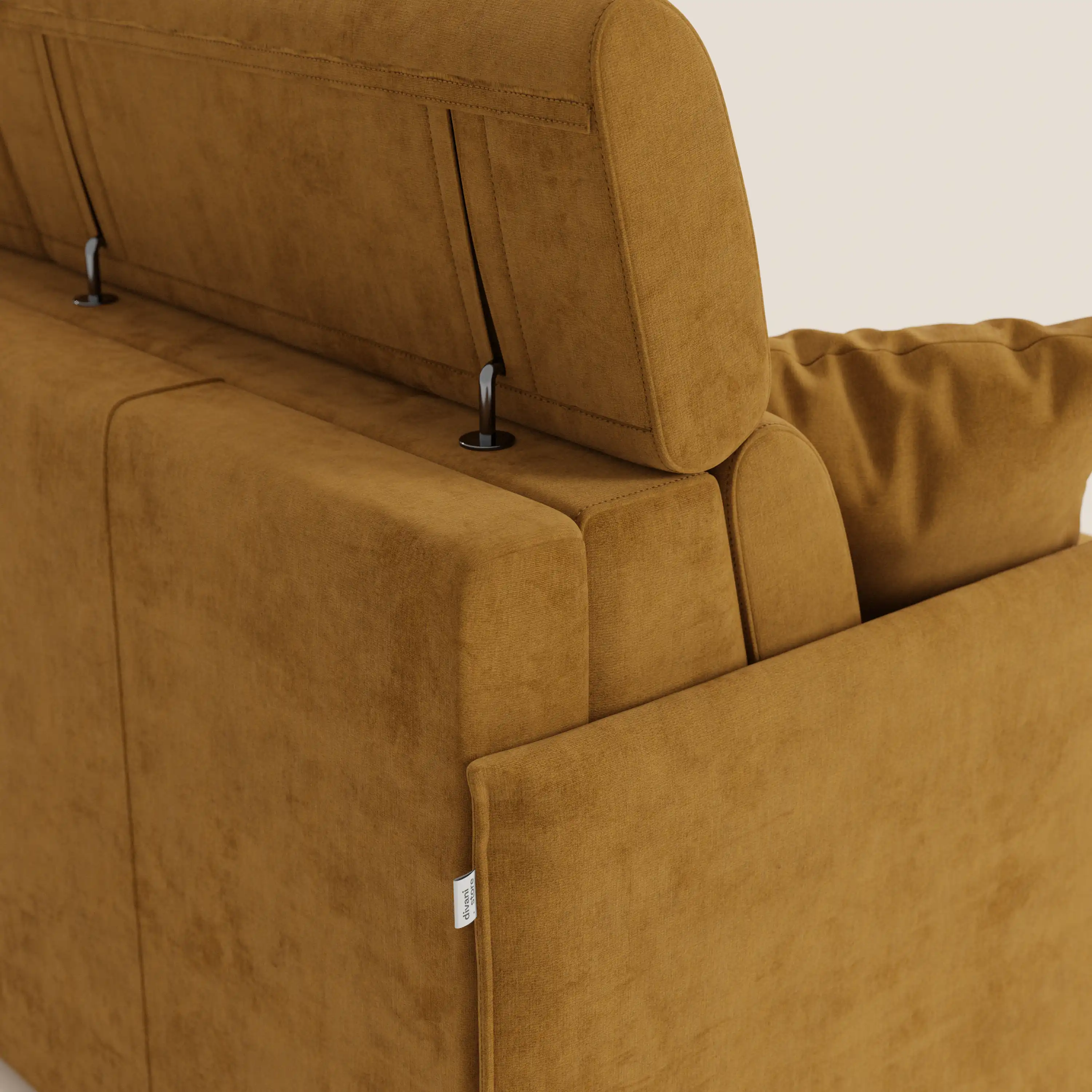 Miryam canapé convertible d'angle compact - têtières inclinables et méridienne coffre en tissu détachable T31 - Image 122