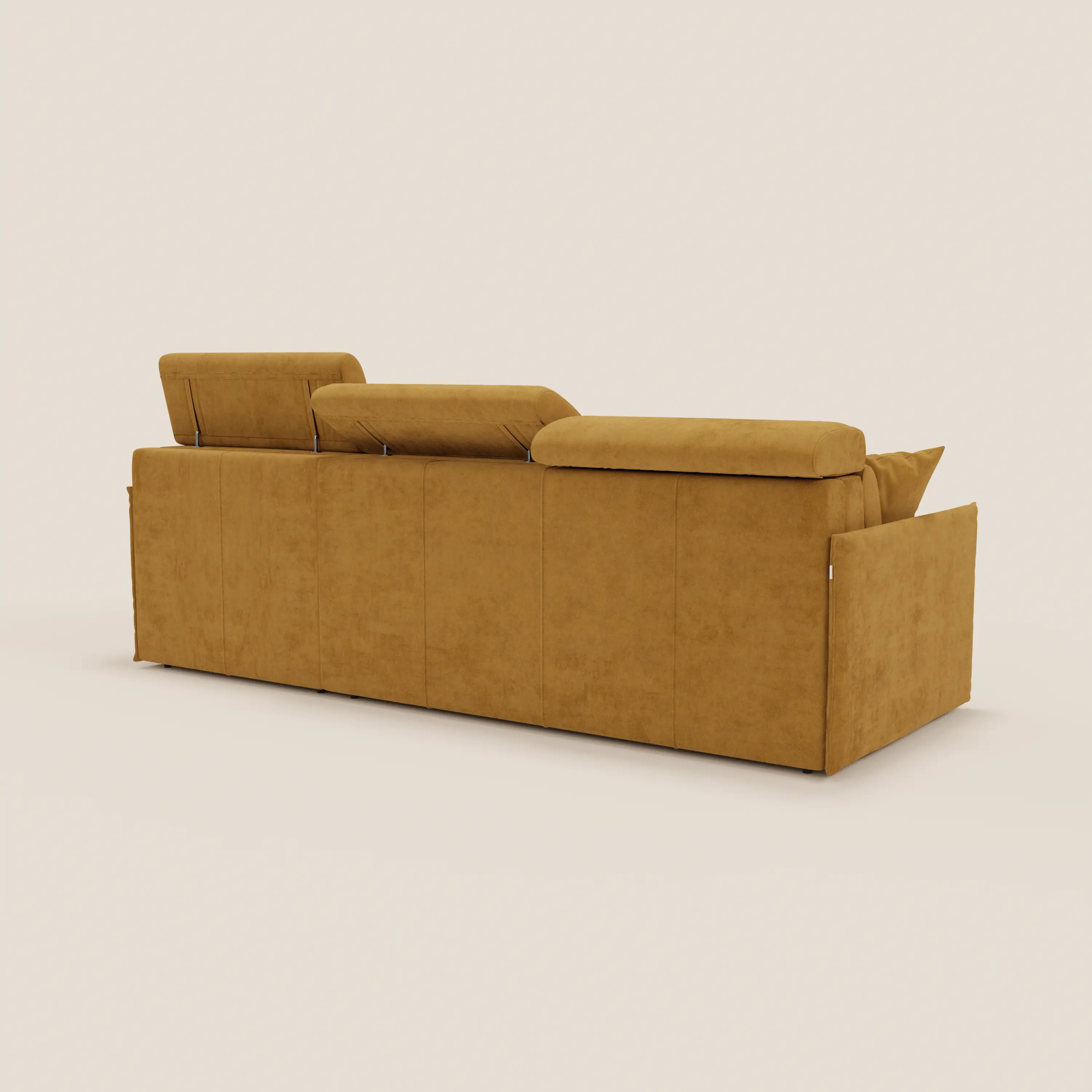 Miryam canapé convertible d'angle compact - têtières inclinables et méridienne coffre en tissu détachable T31 - Image 125