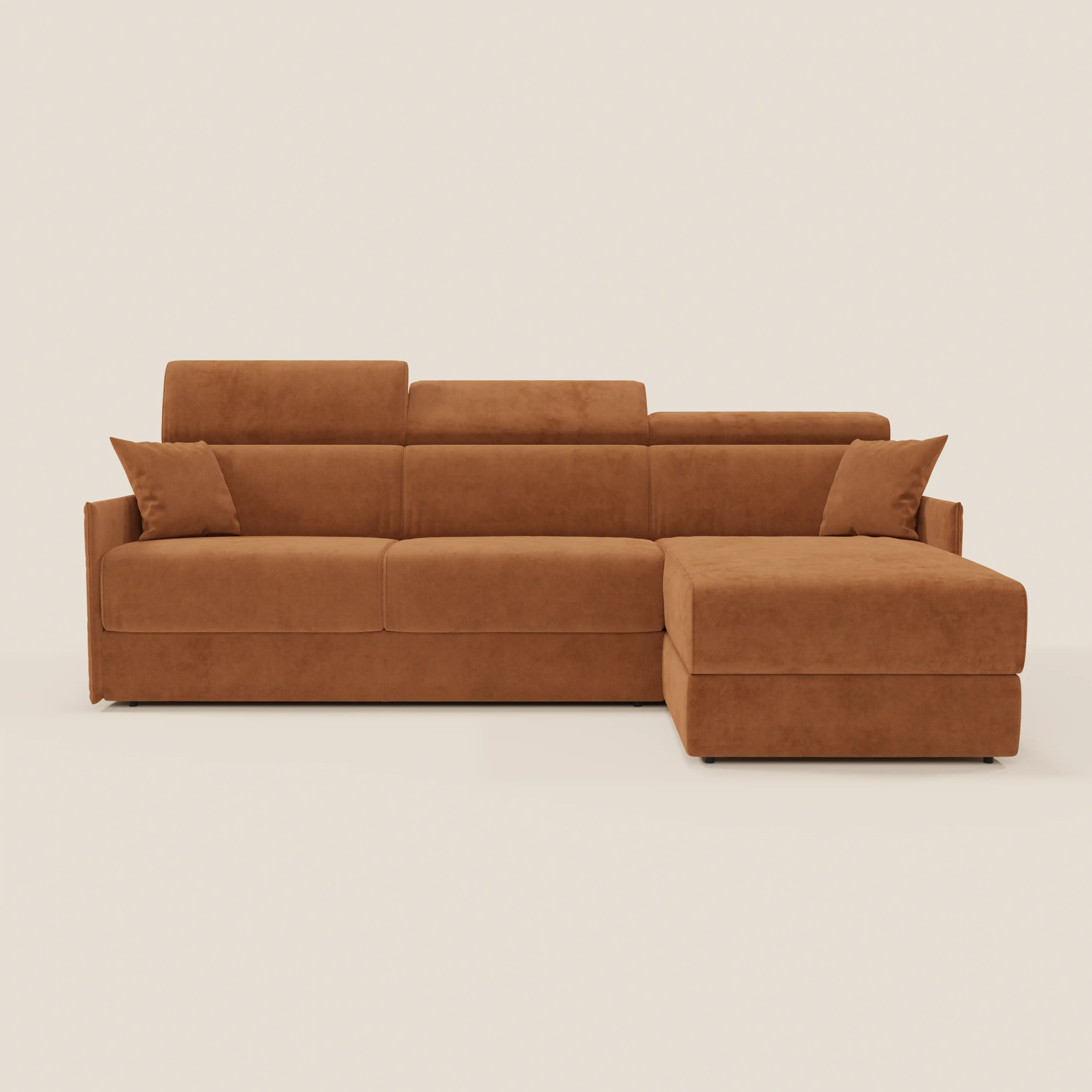 Miryam canapé convertible d'angle compact - têtières inclinables et méridienne coffre en tissu détachable T31 - Image 130
