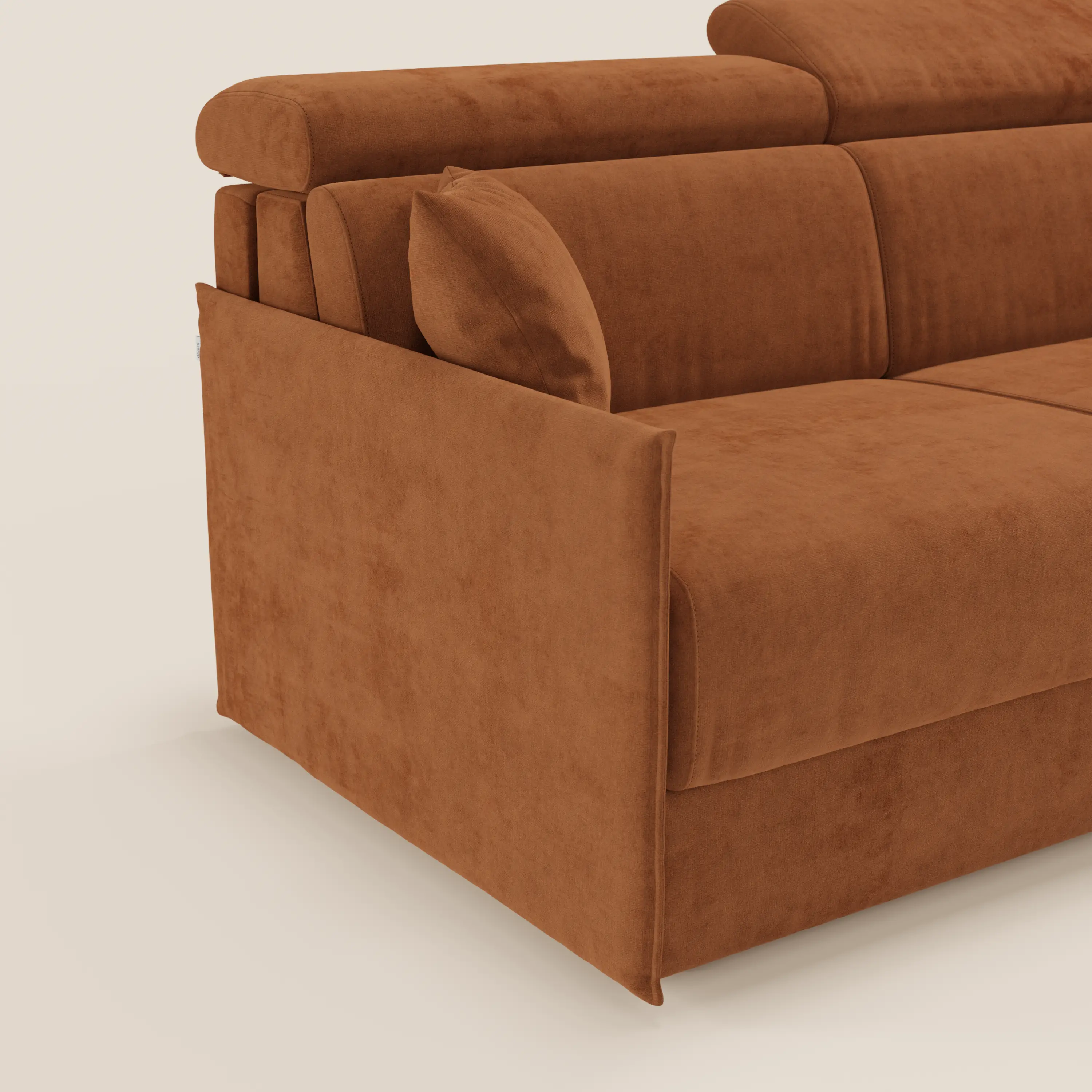Miryam canapé convertible d'angle compact - têtières inclinables et méridienne coffre en tissu détachable T31 - Image 135