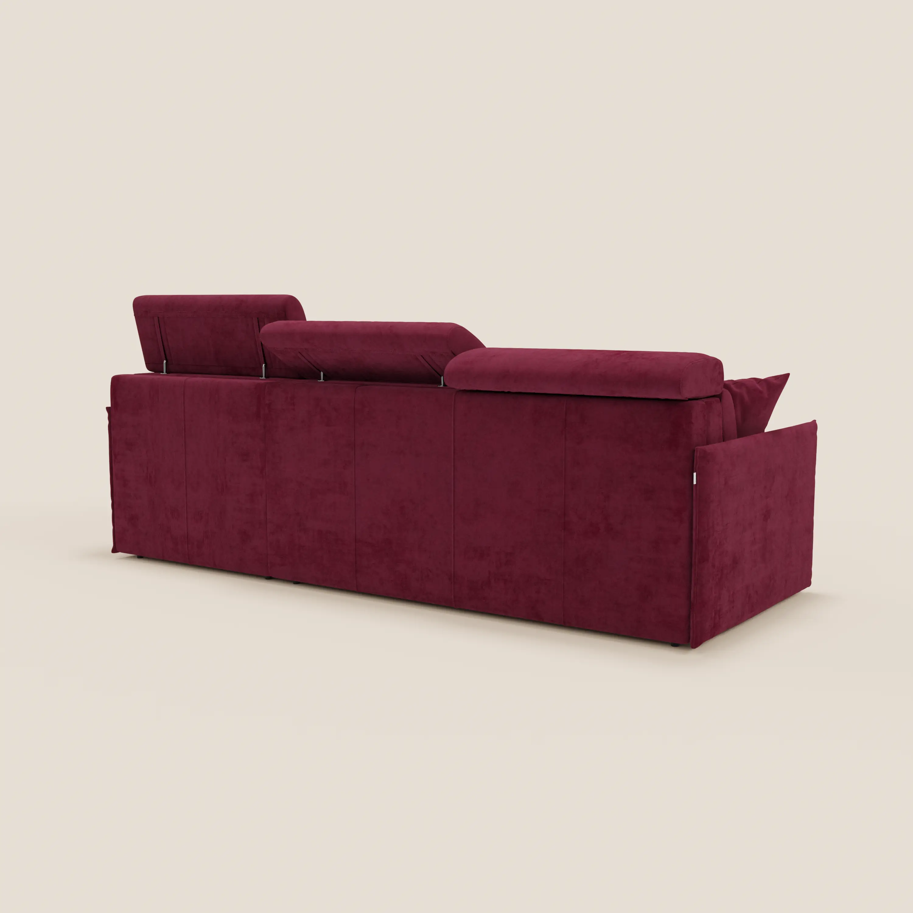 Miryam canapé convertible d'angle compact - têtières inclinables et méridienne coffre en tissu détachable T31 - Image 14