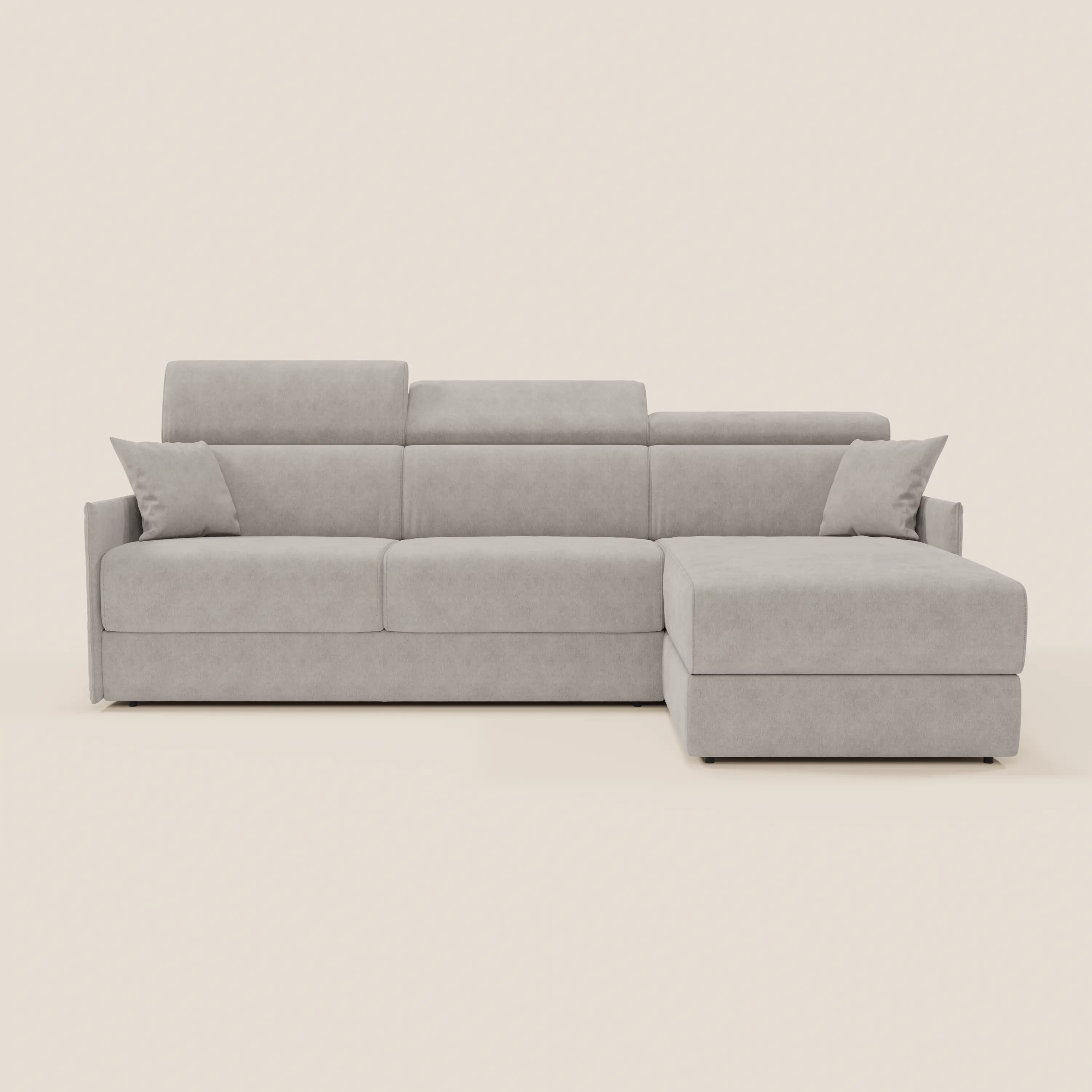 Miryam canapé convertible d'angle compact - têtières inclinables et méridienne coffre en tissu détachable T31 - Image 146
