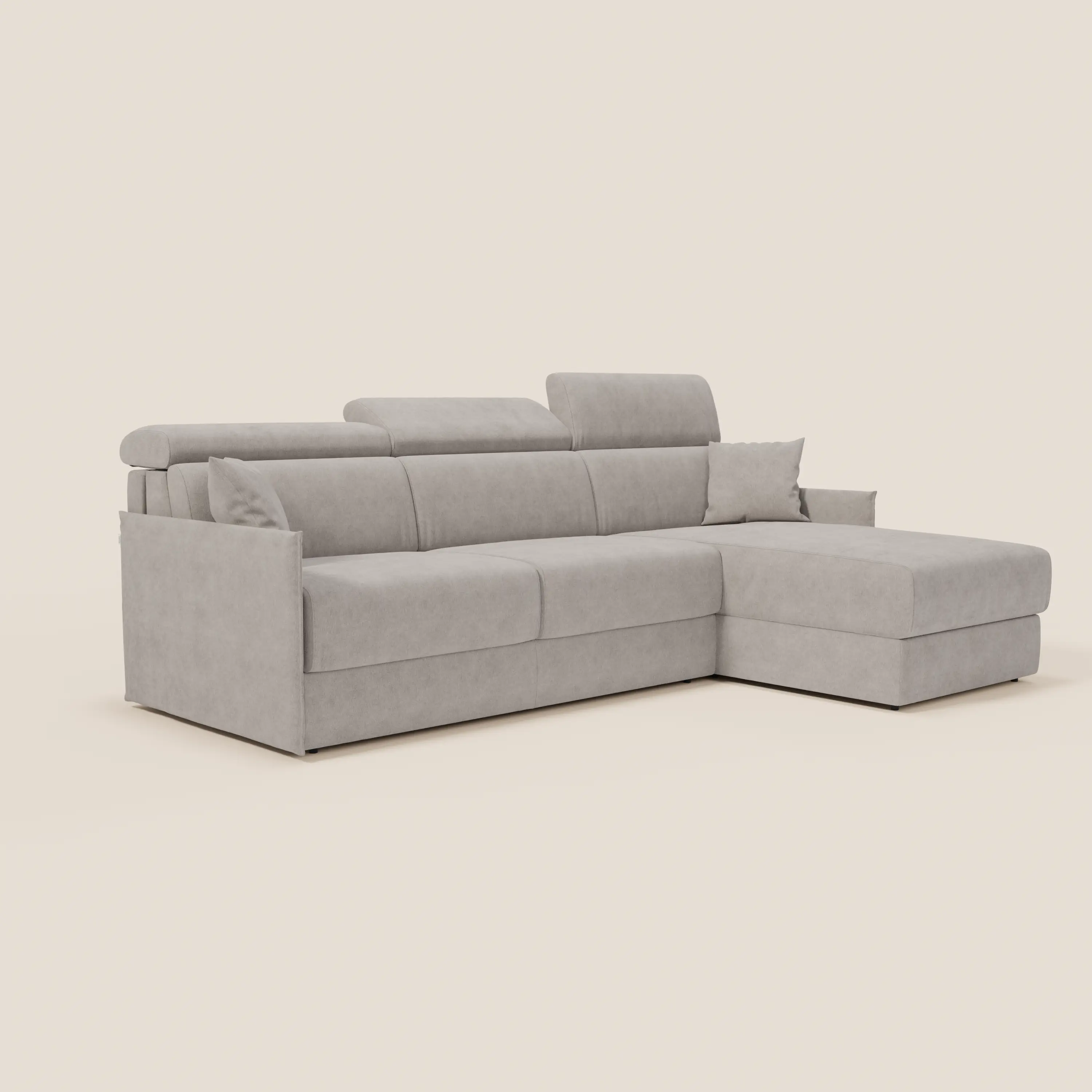 Miryam canapé convertible d'angle compact - têtières inclinables et méridienne coffre en tissu détachable T31 - Image 148