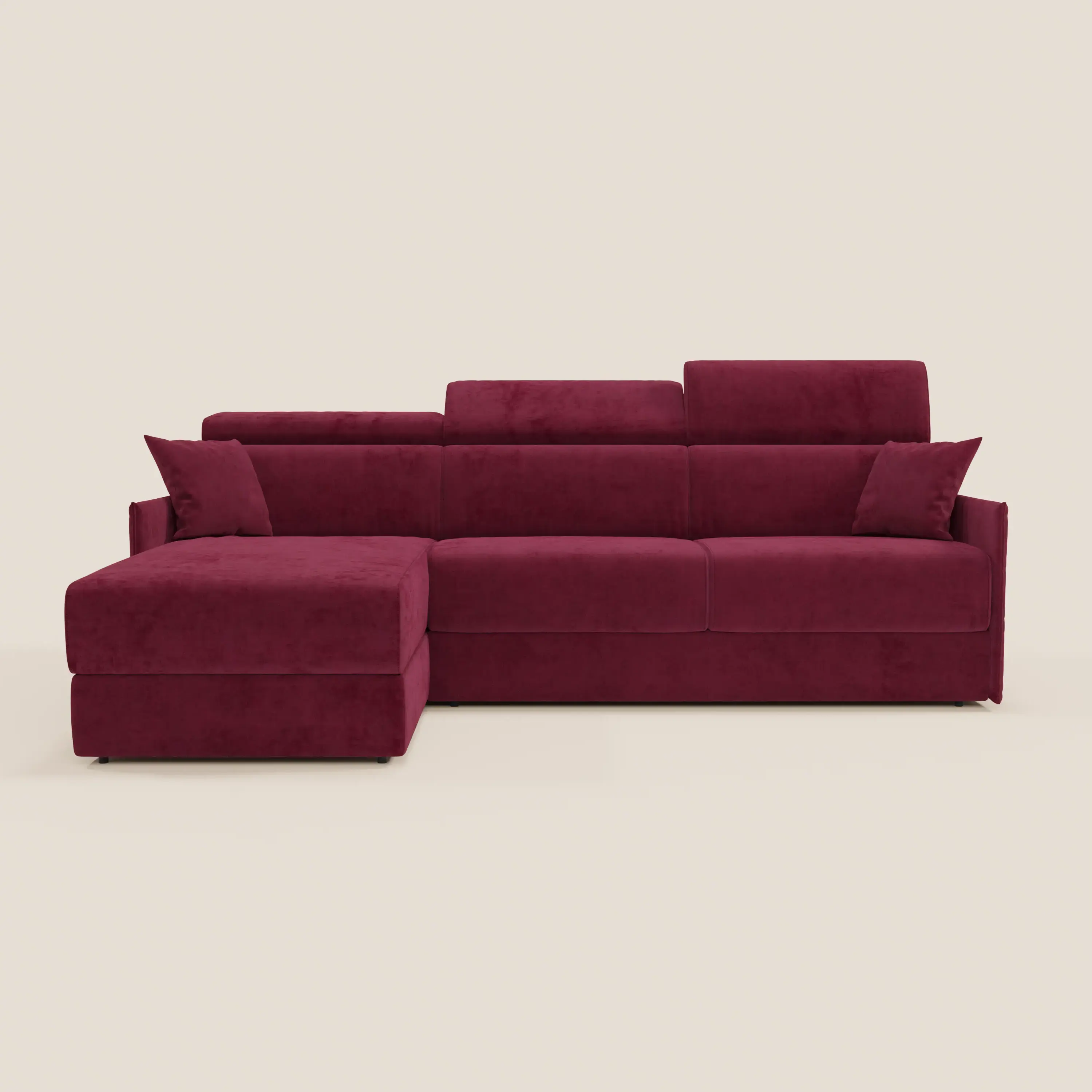 Miryam canapé convertible d'angle compact - têtières inclinables et méridienne coffre en tissu détachable T31 - Image 15