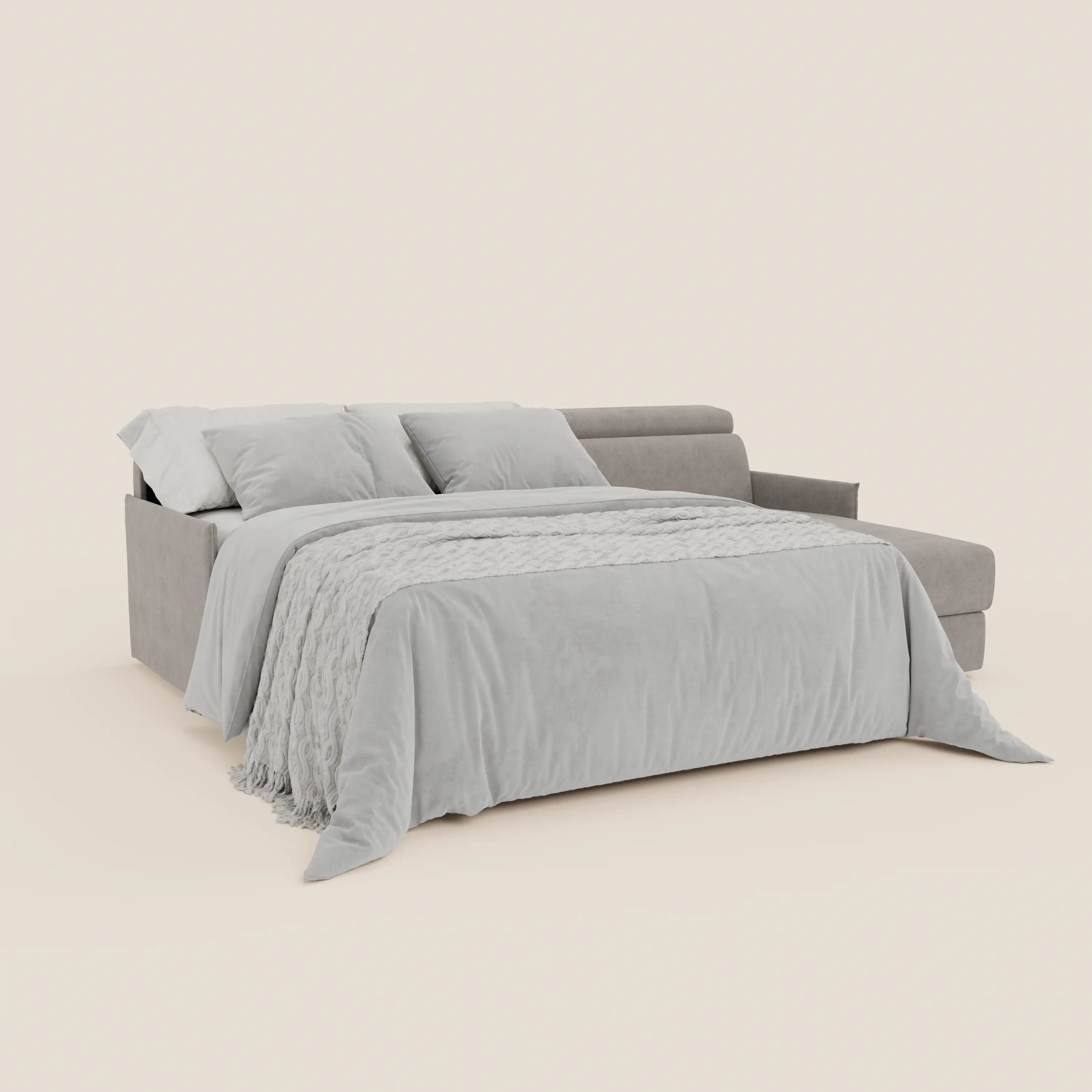 Miryam canapé convertible d'angle compact - têtières inclinables et méridienne coffre en tissu détachable T31 - Image 150