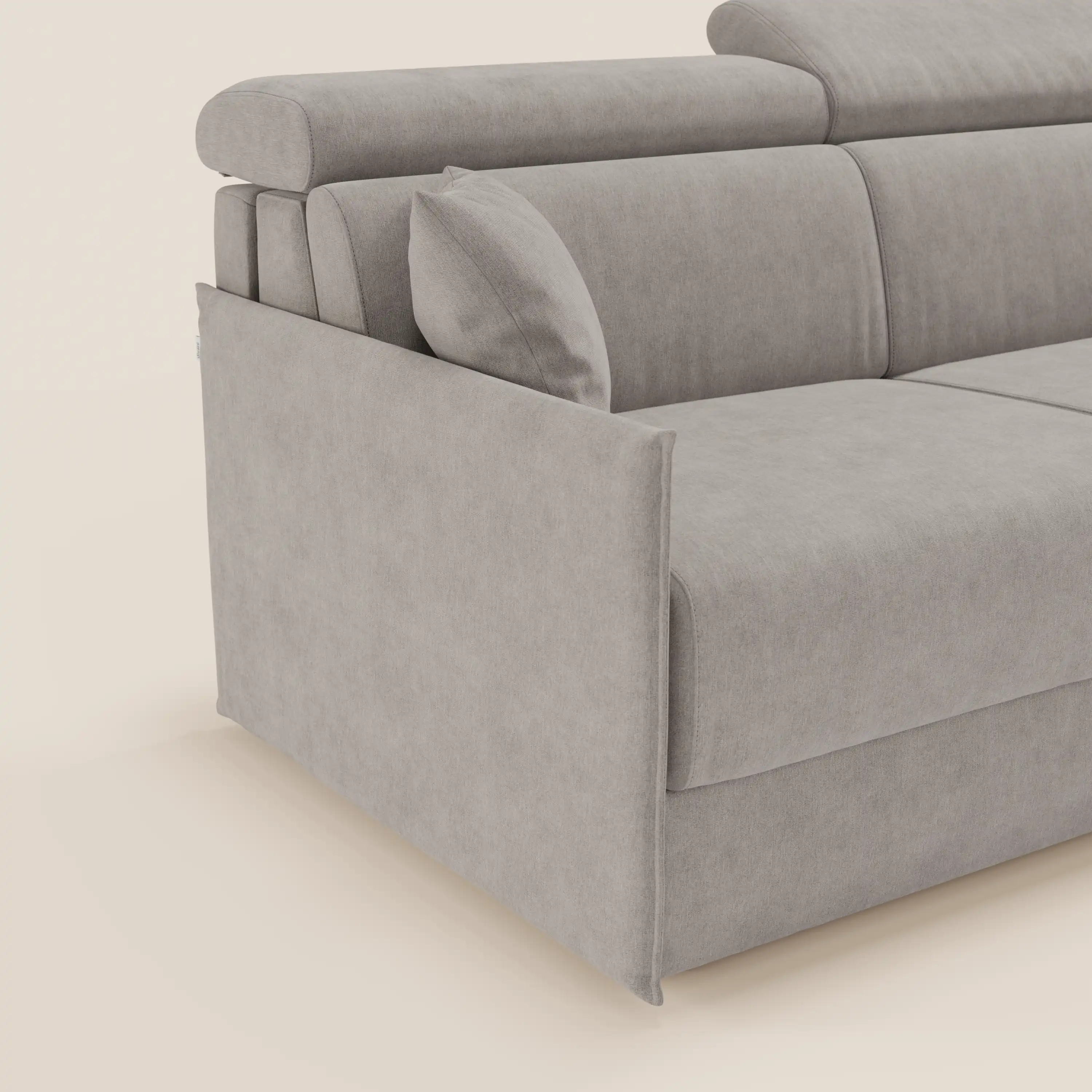 Miryam canapé convertible d'angle compact - têtières inclinables et méridienne coffre en tissu détachable T31 - Image 151