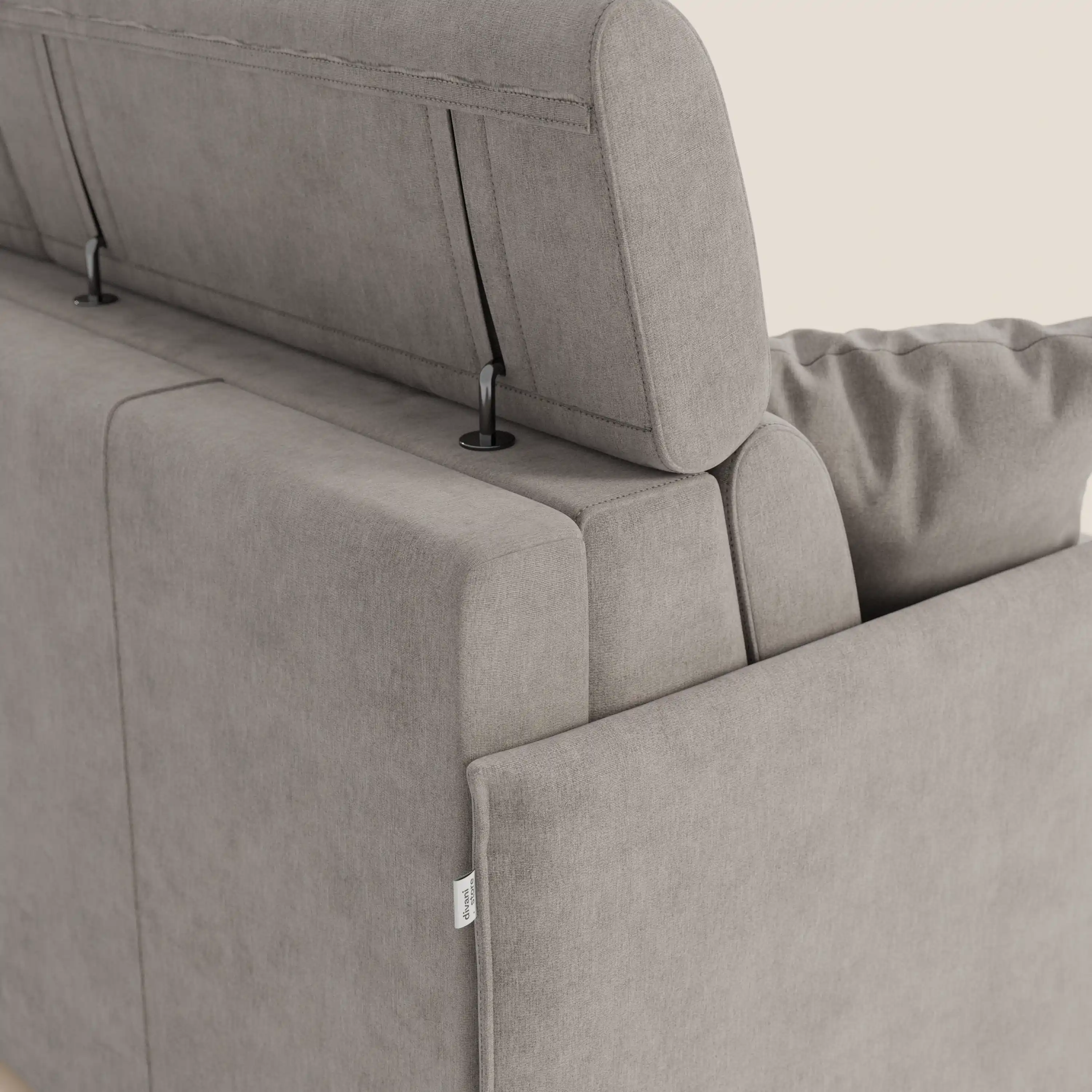 Miryam canapé convertible d'angle compact - têtières inclinables et méridienne coffre en tissu détachable T31 - Image 154