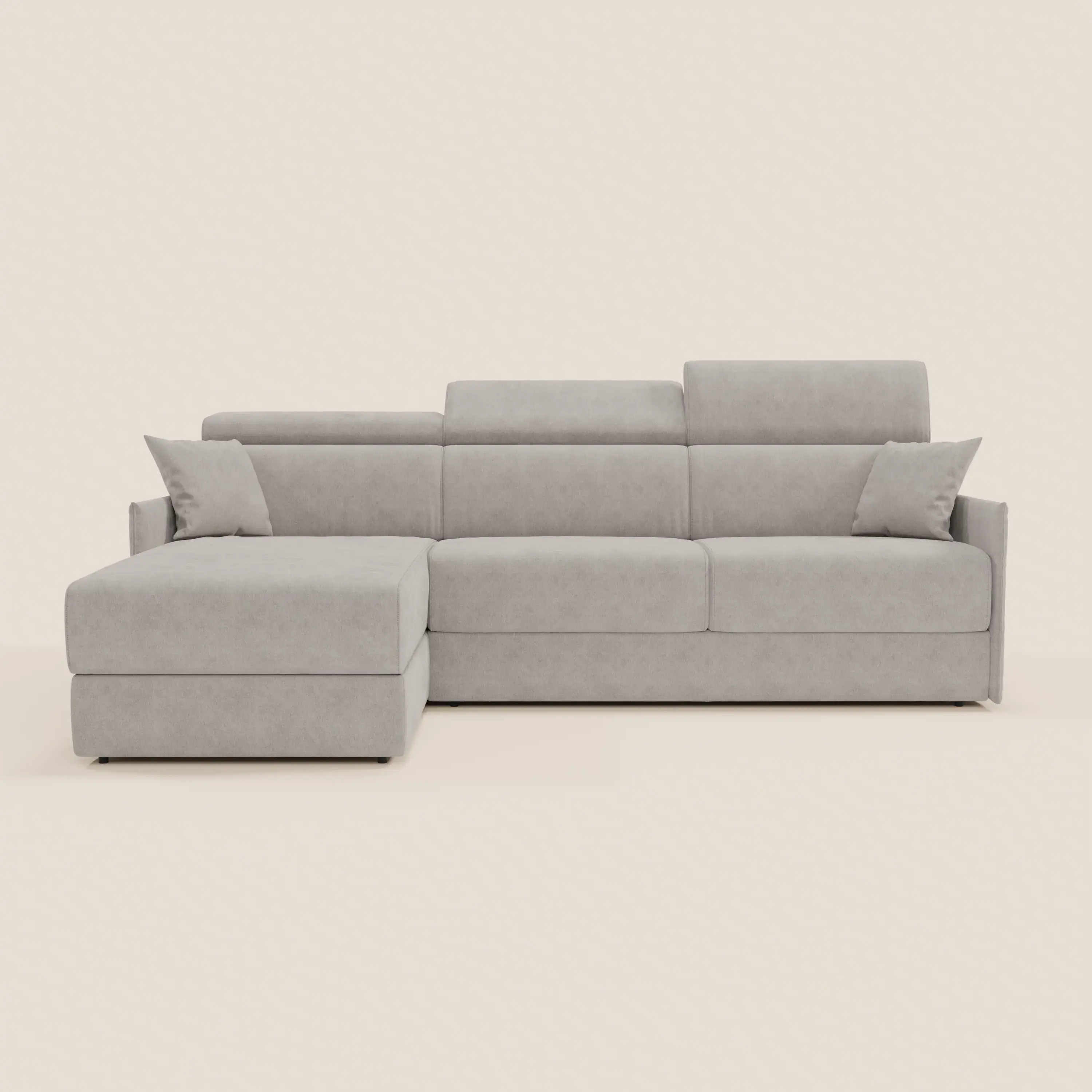 Miryam canapé convertible d'angle compact - têtières inclinables et méridienne coffre en tissu détachable T31 - Image 159