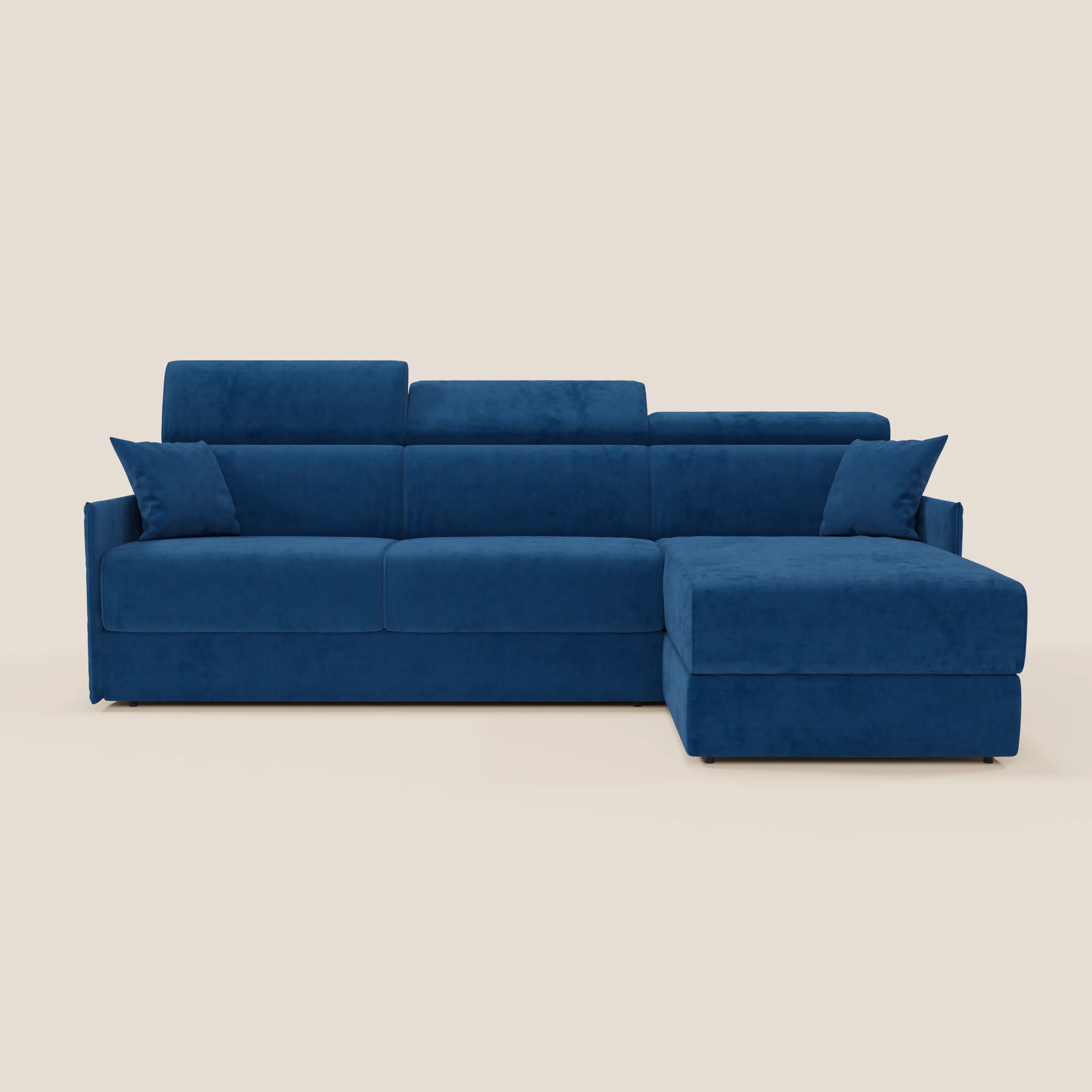 Miryam canapé convertible d'angle compact - têtières inclinables et méridienne coffre en tissu détachable T31 - Image 162