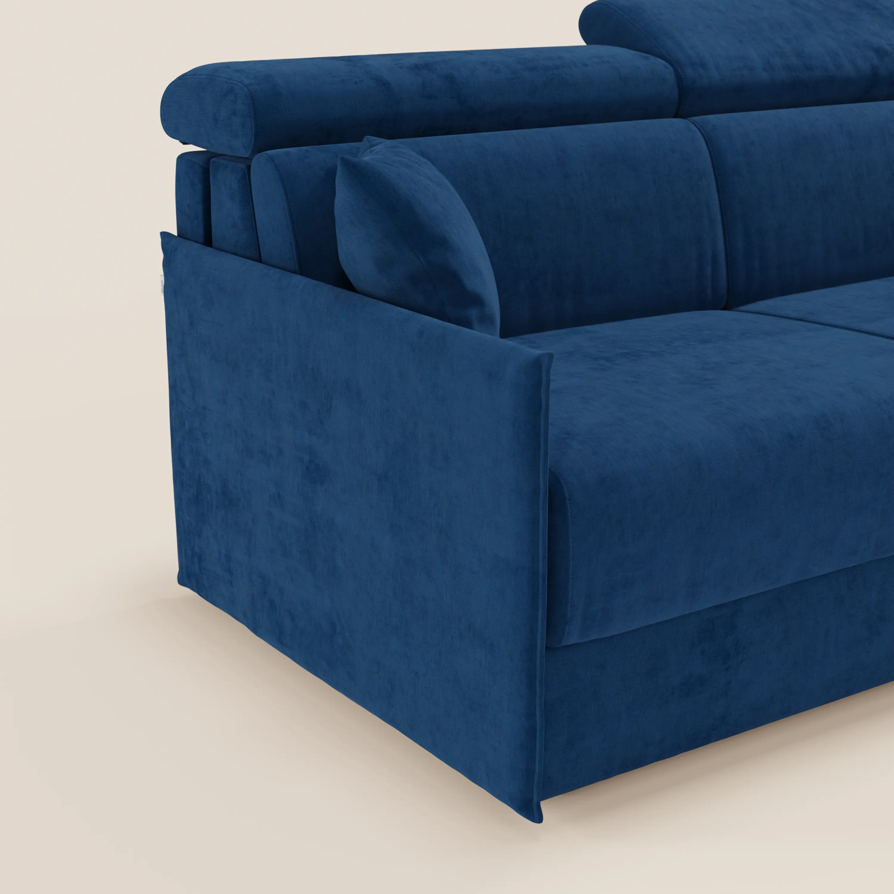 Miryam canapé convertible d'angle compact - têtières inclinables et méridienne coffre en tissu détachable T31 - Image 167