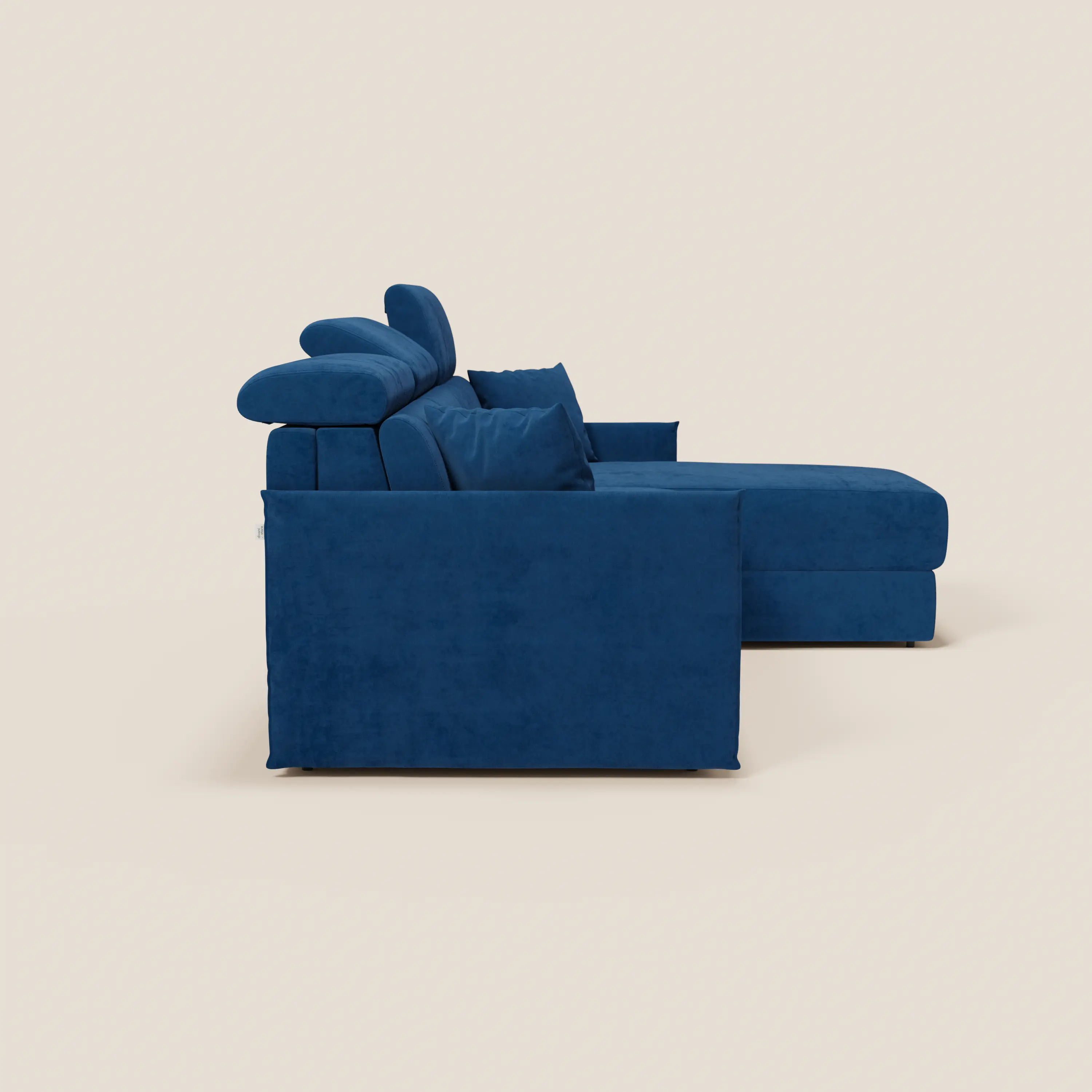 Miryam canapé convertible d'angle compact - têtières inclinables et méridienne coffre en tissu détachable T31 - Image 172