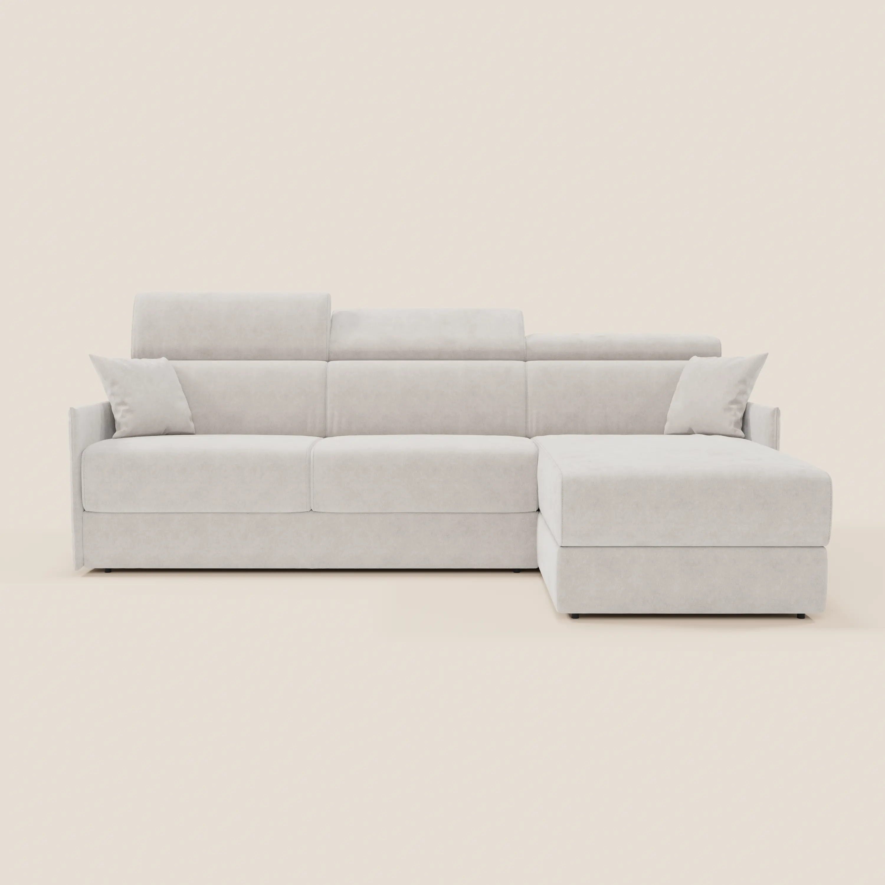 Miryam canapé convertible d'angle compact - têtières inclinables et méridienne coffre en tissu détachable T31 - Image 178
