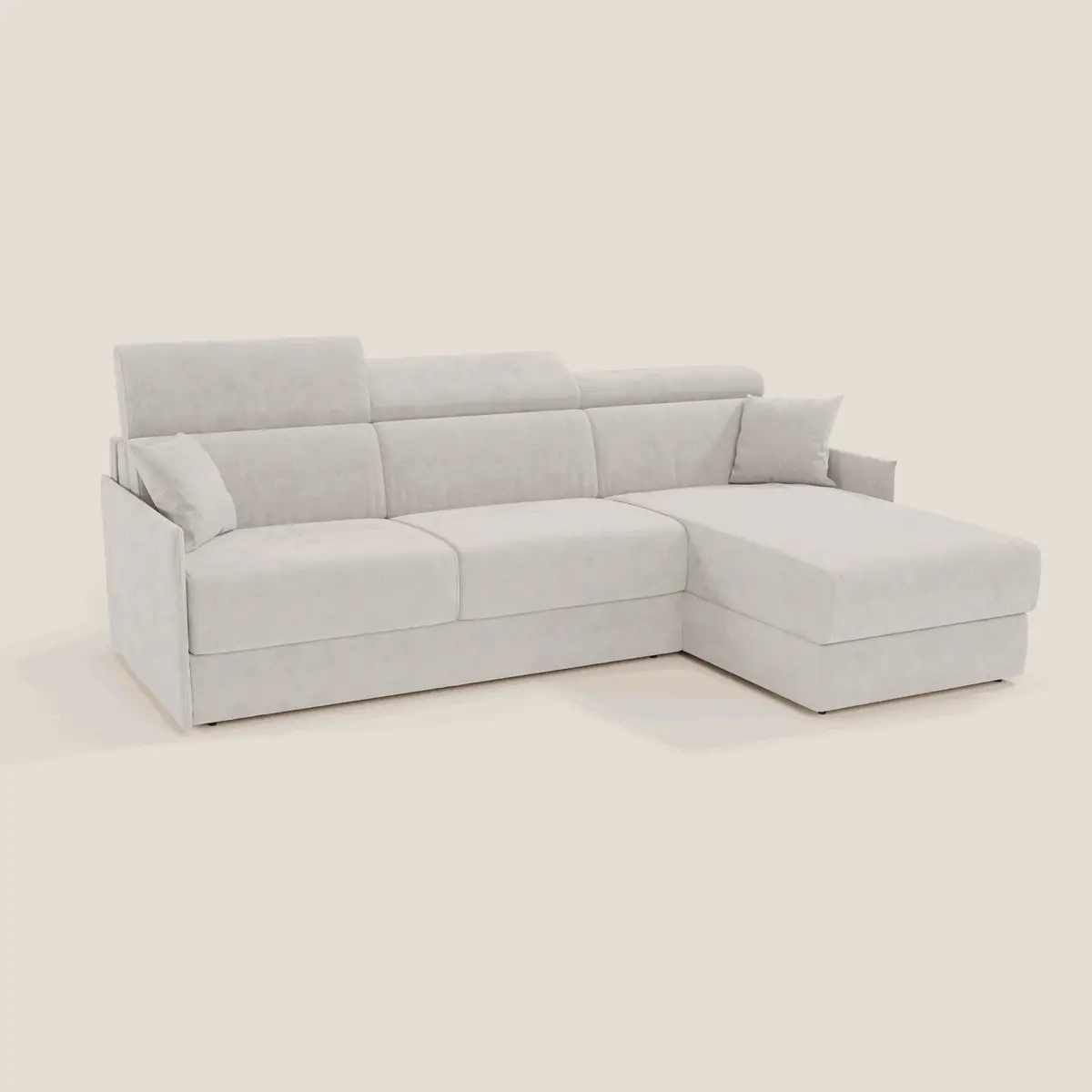Miryam canapé convertible d'angle compact - têtières inclinables et méridienne coffre en tissu détachable T31 - Image 179