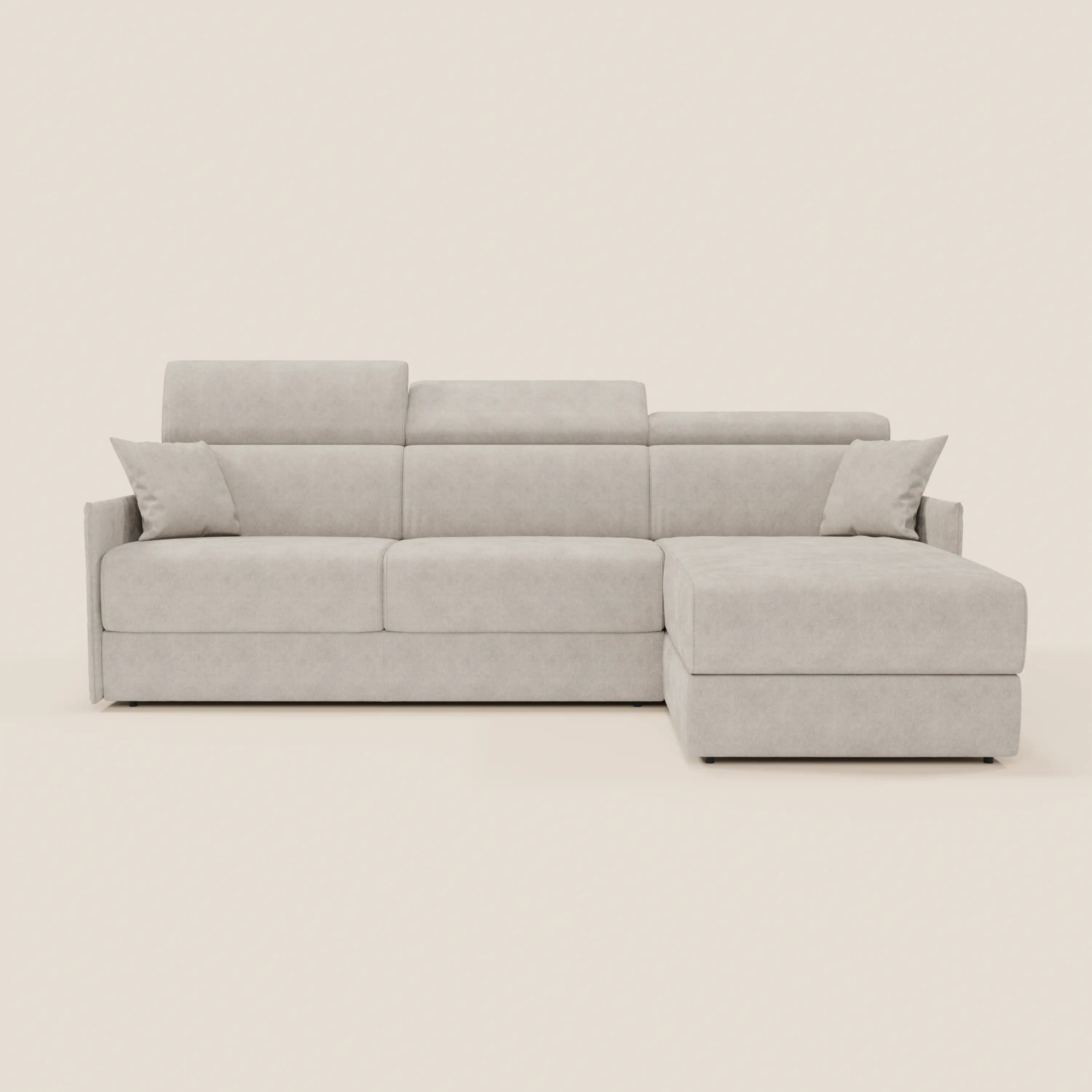 Miryam canapé convertible d'angle compact - têtières inclinables et méridienne coffre en tissu détachable T31 - Image 18