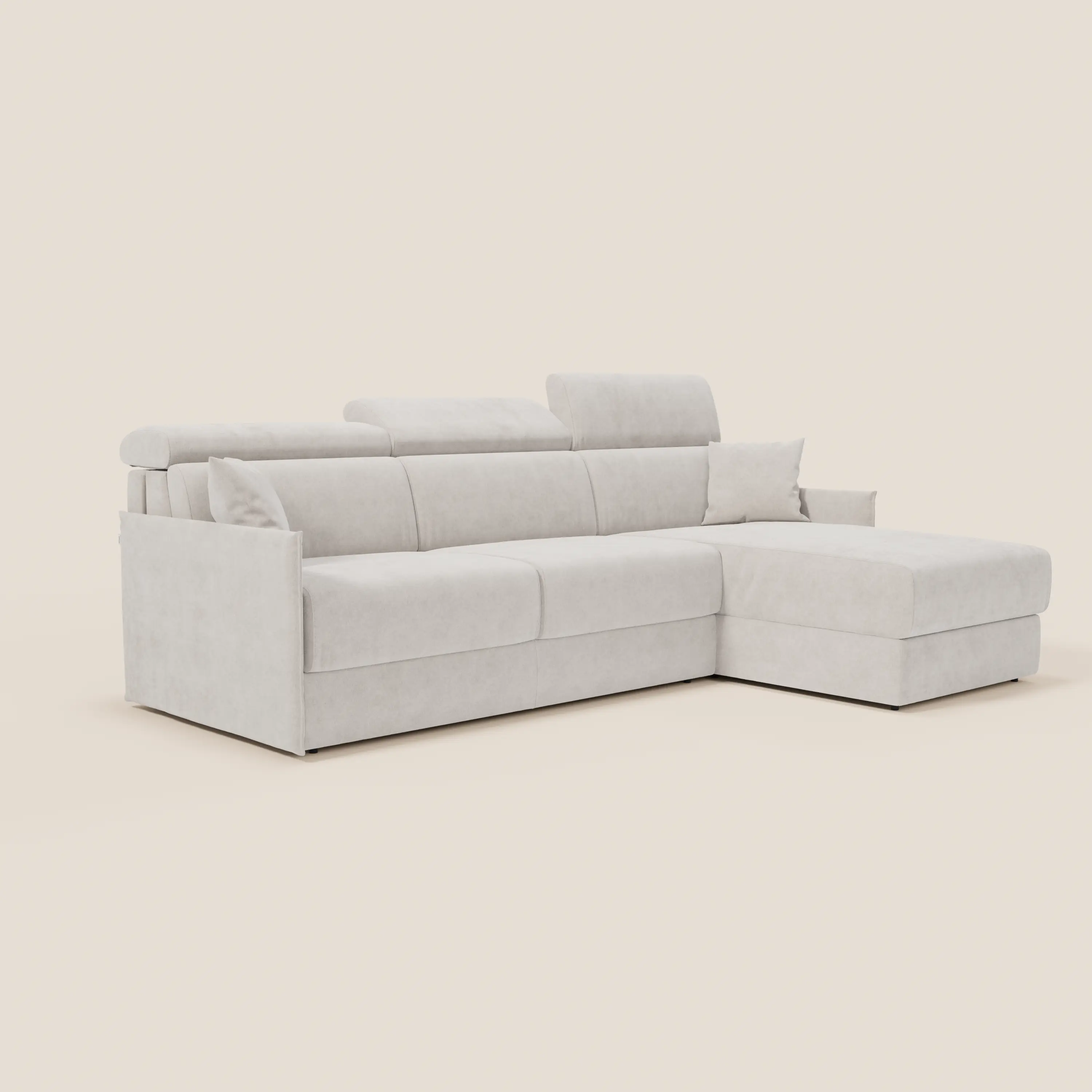 Miryam canapé convertible d'angle compact - têtières inclinables et méridienne coffre en tissu détachable T31 - Image 180