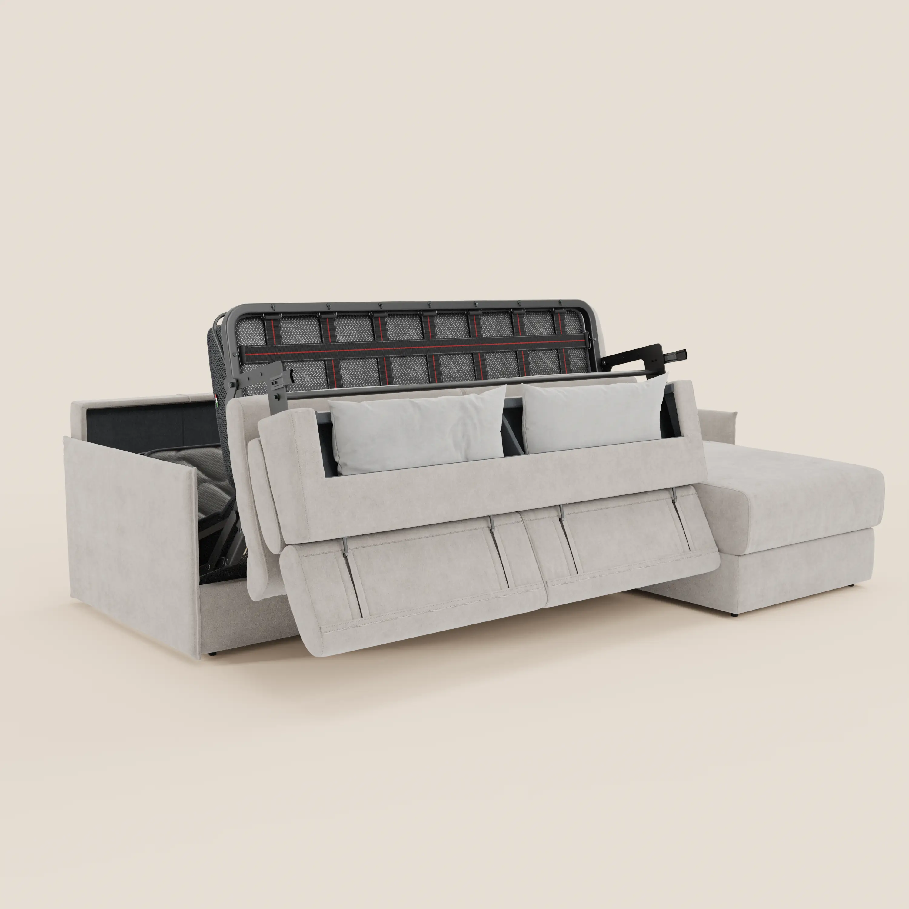 Miryam canapé convertible d'angle compact - têtières inclinables et méridienne coffre en tissu détachable T31 - Image 181