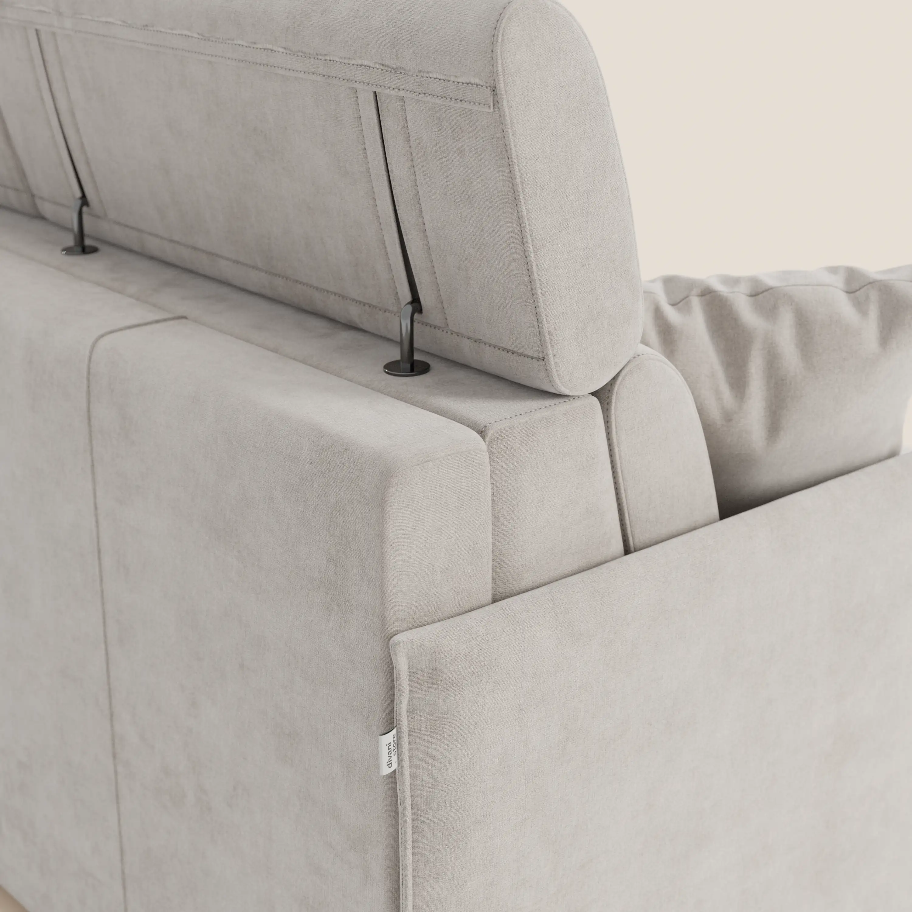 Miryam canapé convertible d'angle compact - têtières inclinables et méridienne coffre en tissu détachable T31 - Image 186