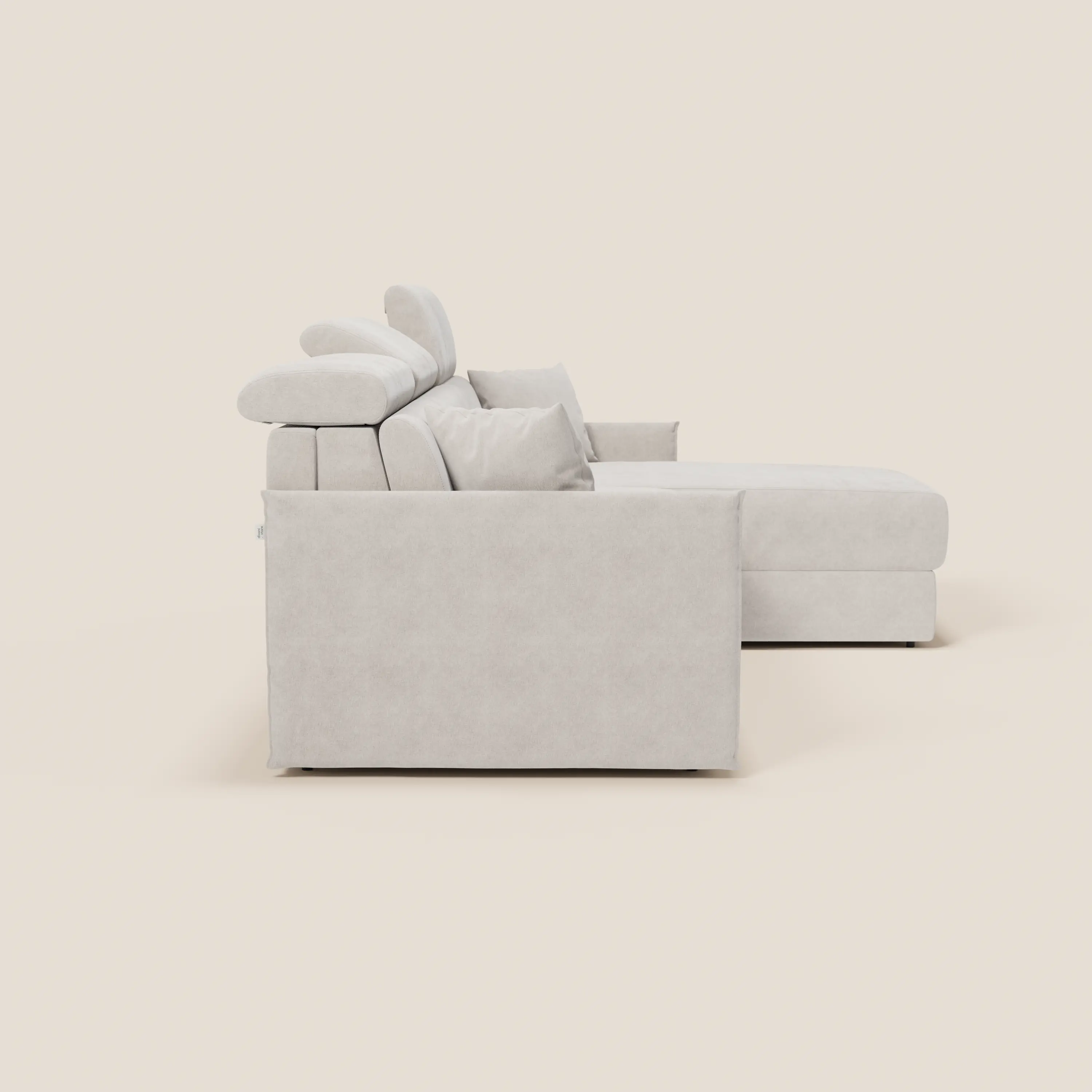 Miryam canapé convertible d'angle compact - têtières inclinables et méridienne coffre en tissu détachable T31 - Image 188
