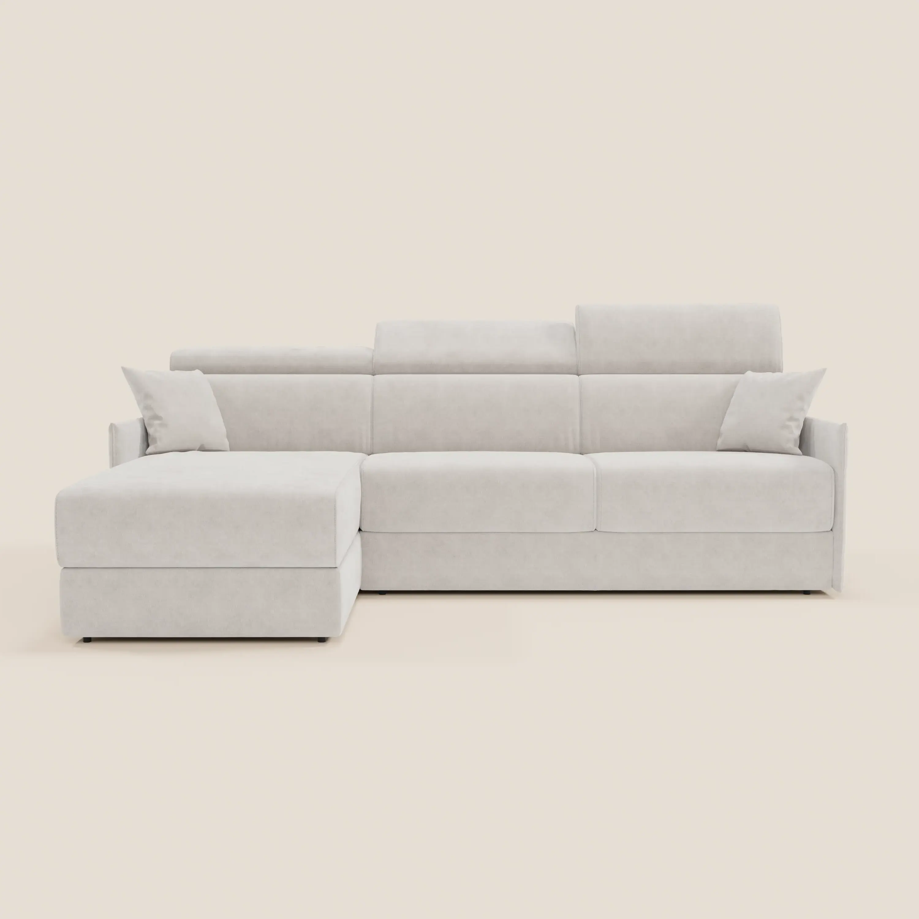 Miryam canapé convertible d'angle compact - têtières inclinables et méridienne coffre en tissu détachable T31 - Image 191