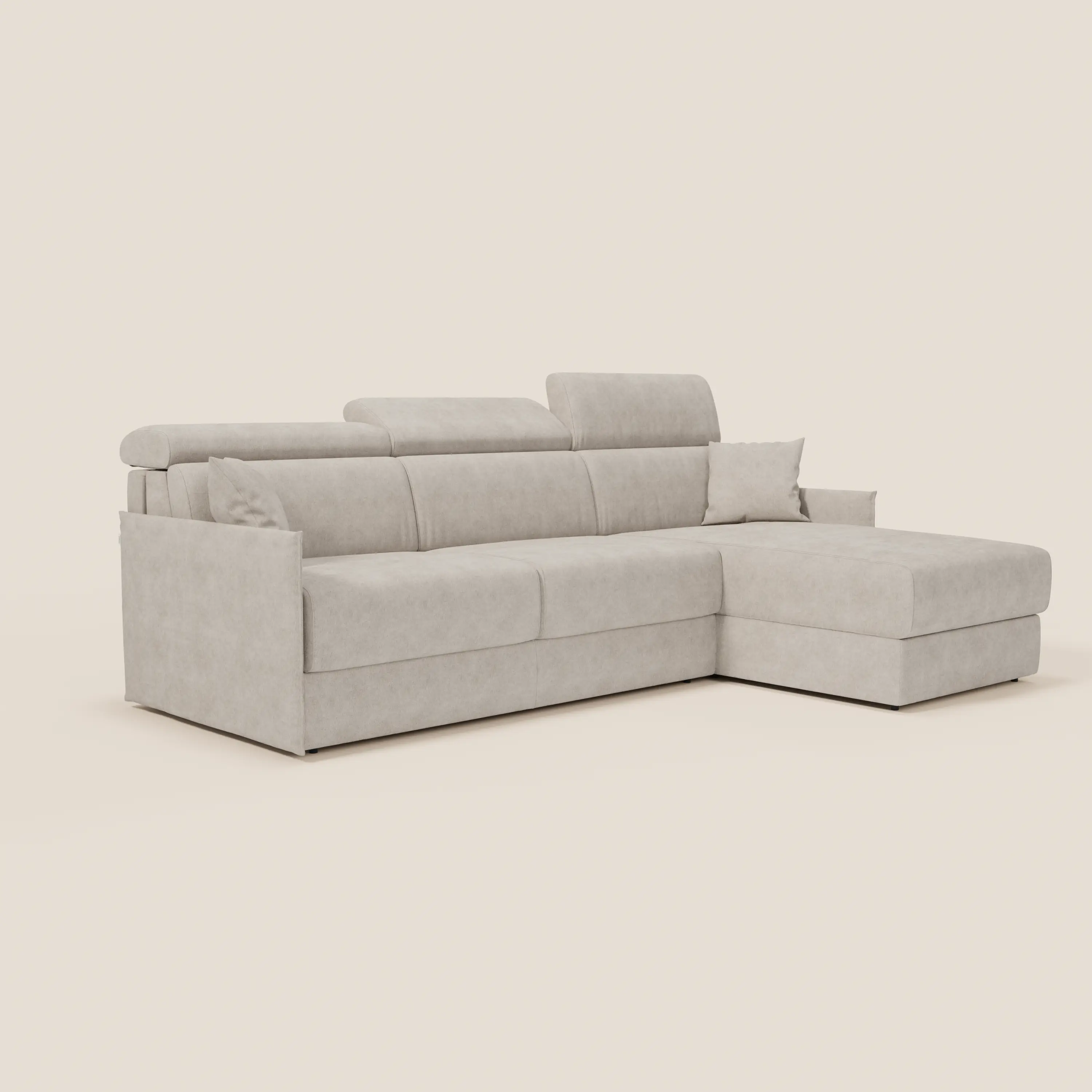 Miryam canapé convertible d'angle compact - têtières inclinables et méridienne coffre en tissu détachable T31 - Image 20