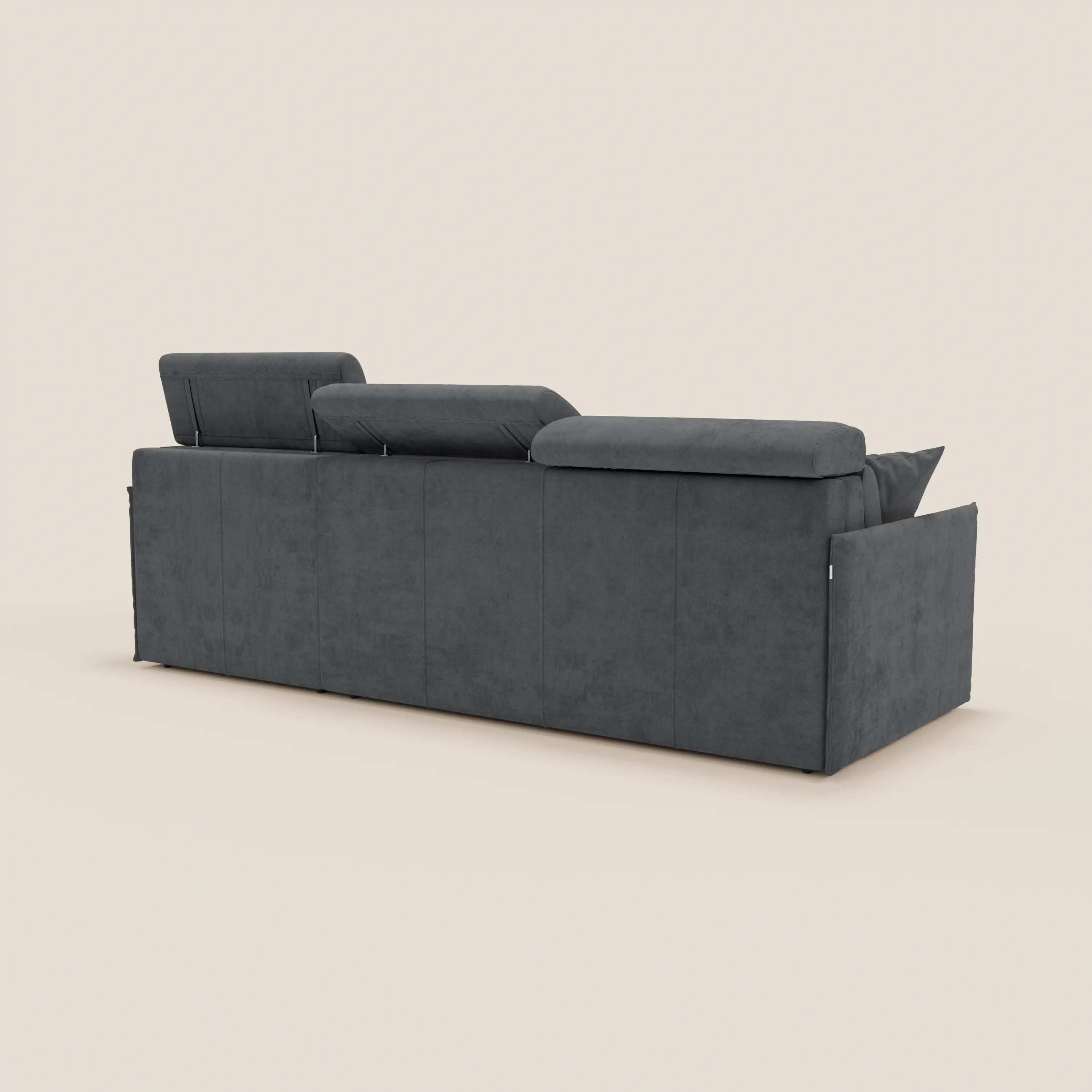 Miryam canapé convertible d'angle compact - têtières inclinables et méridienne coffre en tissu détachable T31 - Image 205