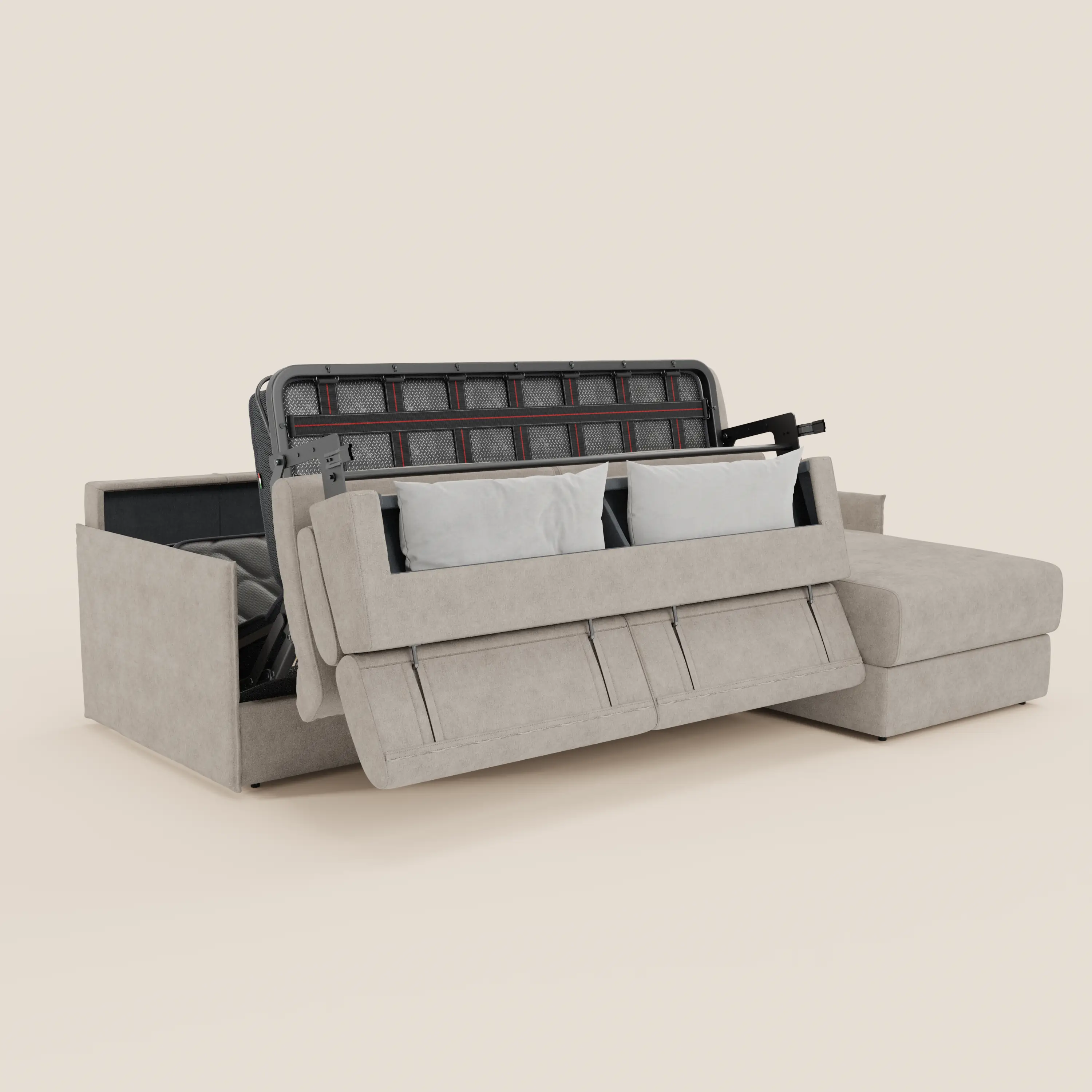 Miryam canapé convertible d'angle compact - têtières inclinables et méridienne coffre en tissu détachable T31 - Image 21
