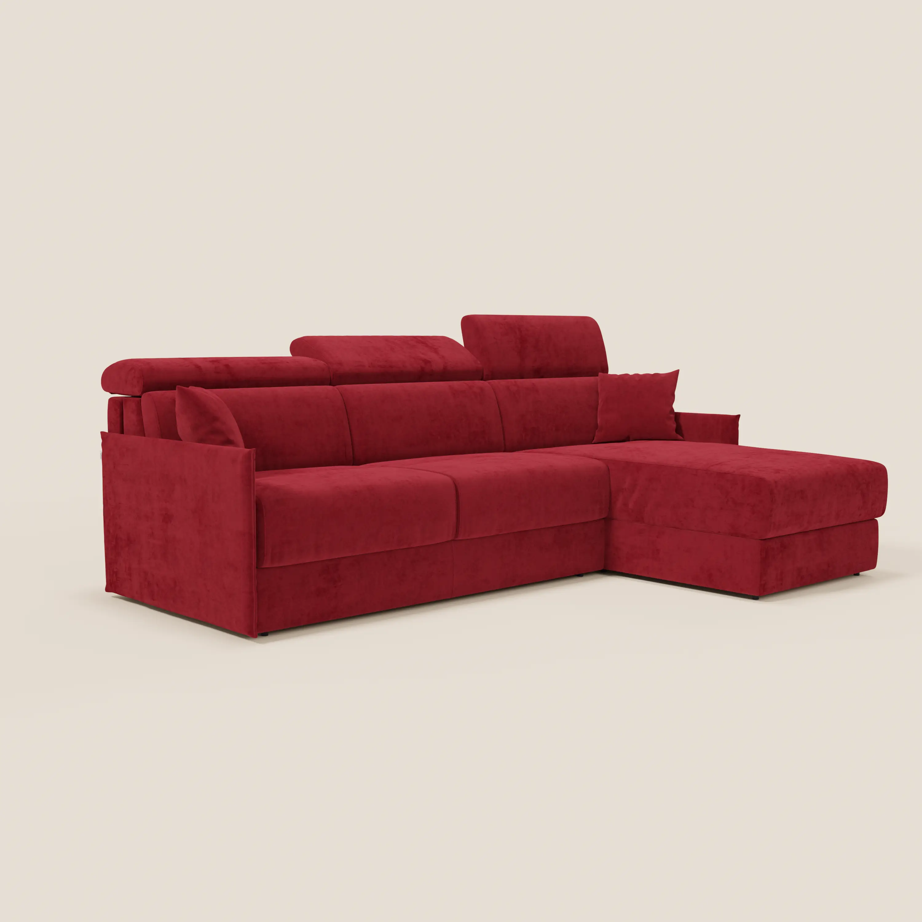 Miryam canapé convertible d'angle compact - têtières inclinables et méridienne coffre en tissu détachable T31 - Image 212