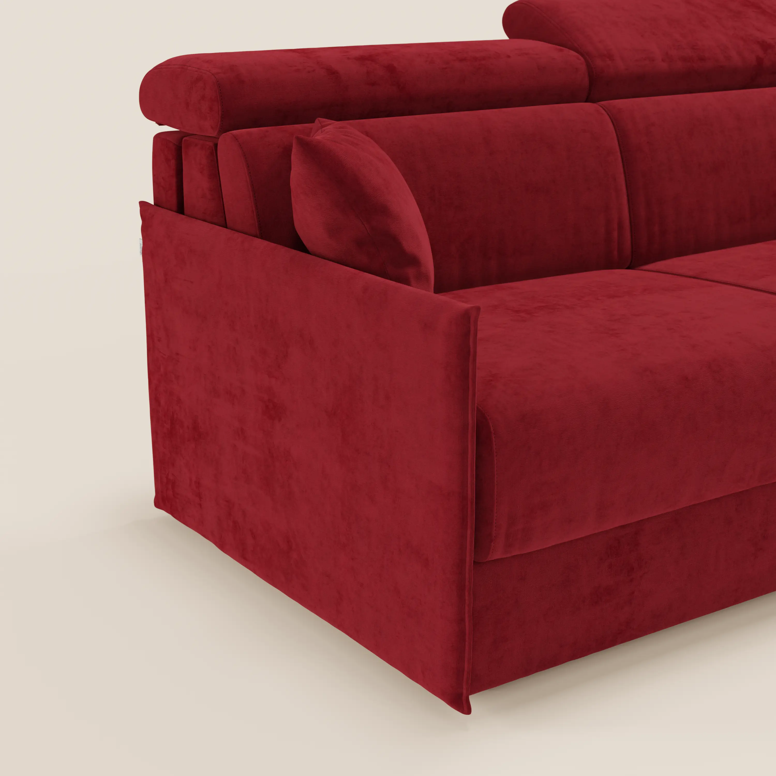 Miryam canapé convertible d'angle compact - têtières inclinables et méridienne coffre en tissu détachable T31 - Image 215