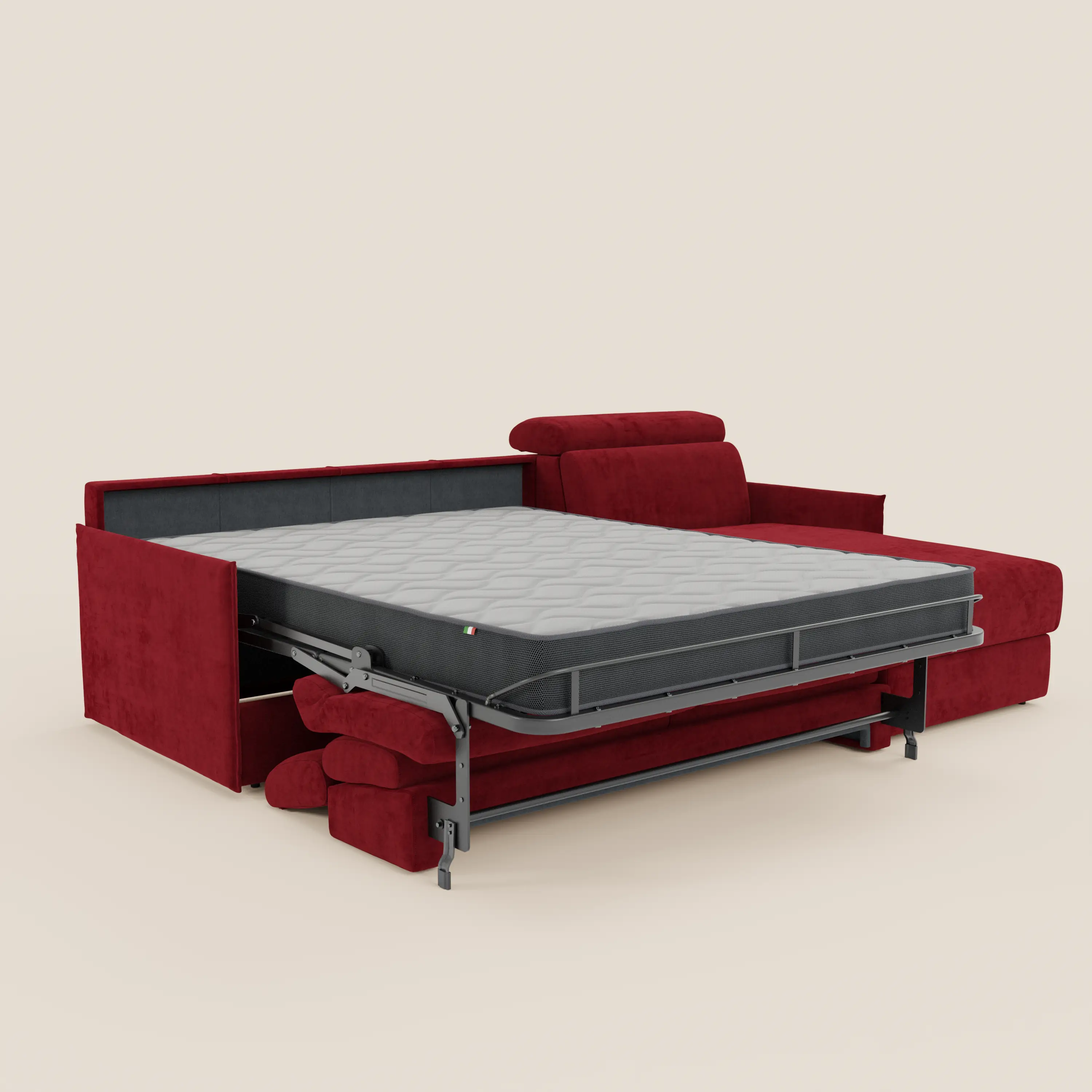 Miryam canapé convertible d'angle compact - têtières inclinables et méridienne coffre en tissu détachable T31 - Image 222