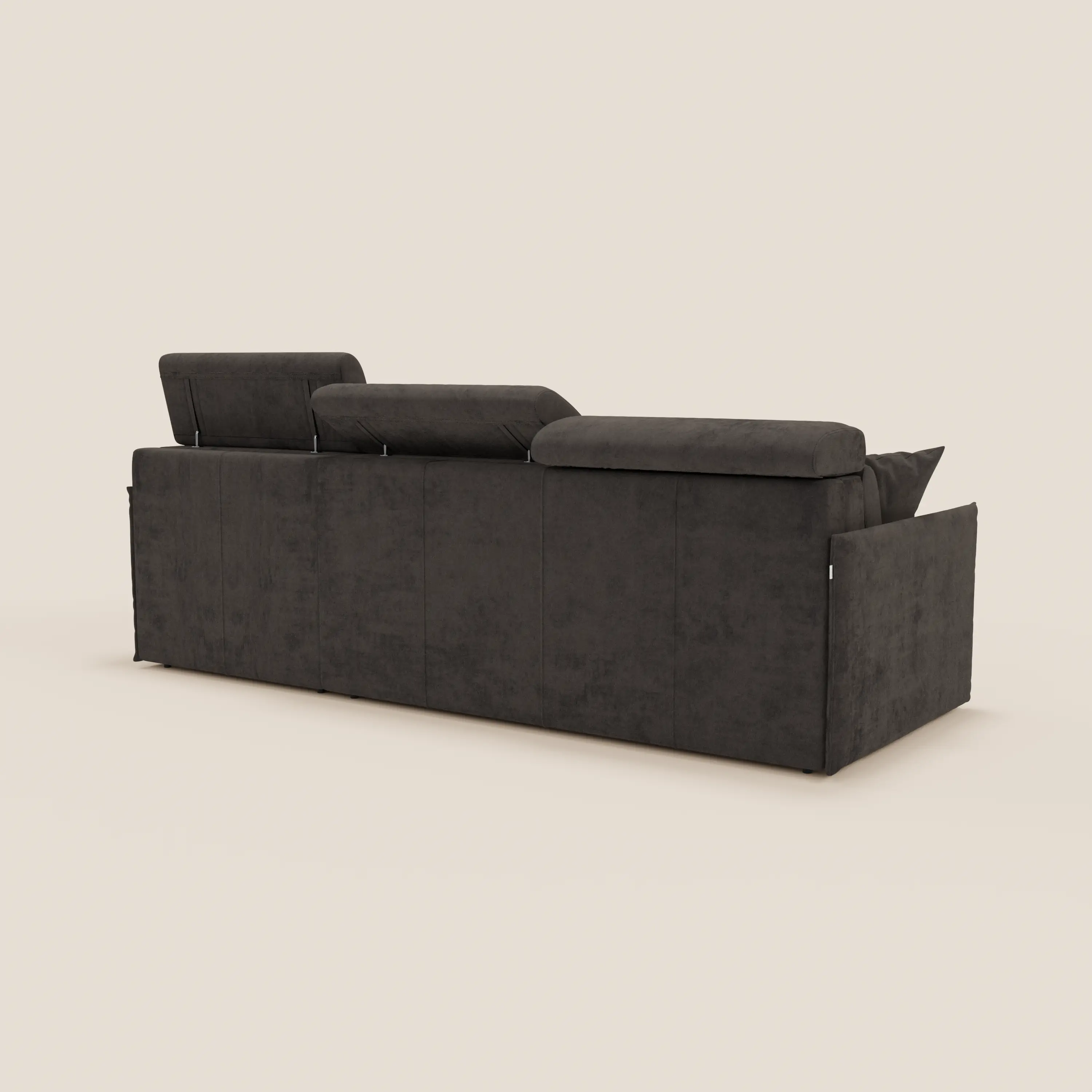 Miryam canapé convertible d'angle compact - têtières inclinables et méridienne coffre en tissu détachable T31 - Image 237