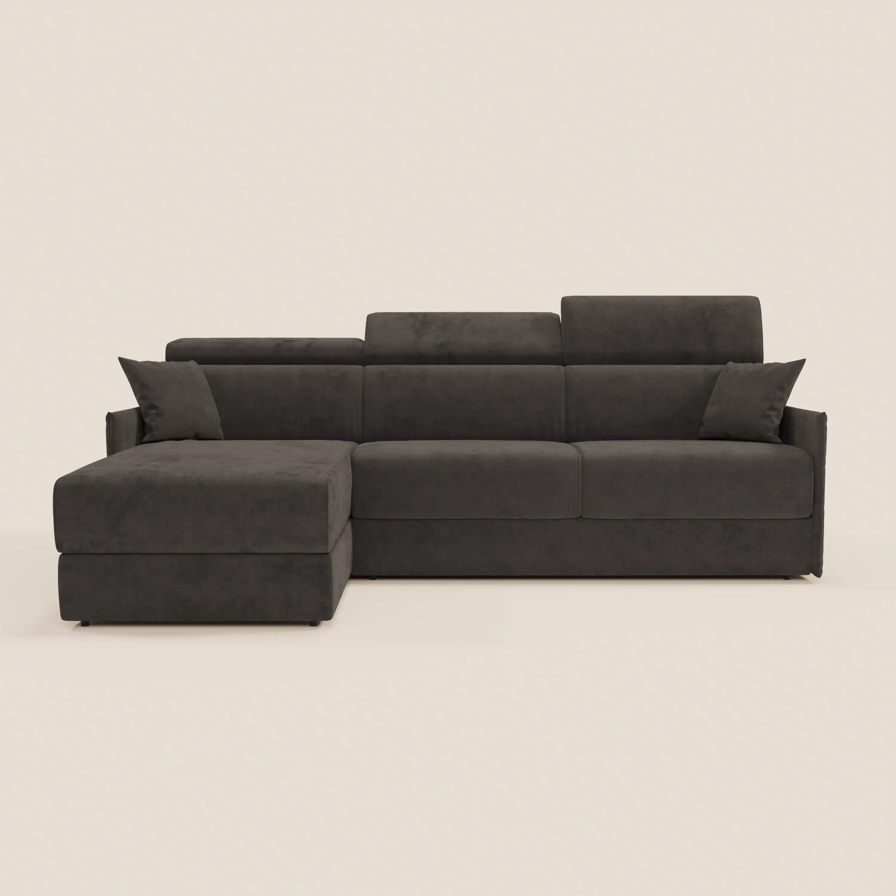 Miryam canapé convertible d'angle compact - têtières inclinables et méridienne coffre en tissu détachable T31 - Image 239