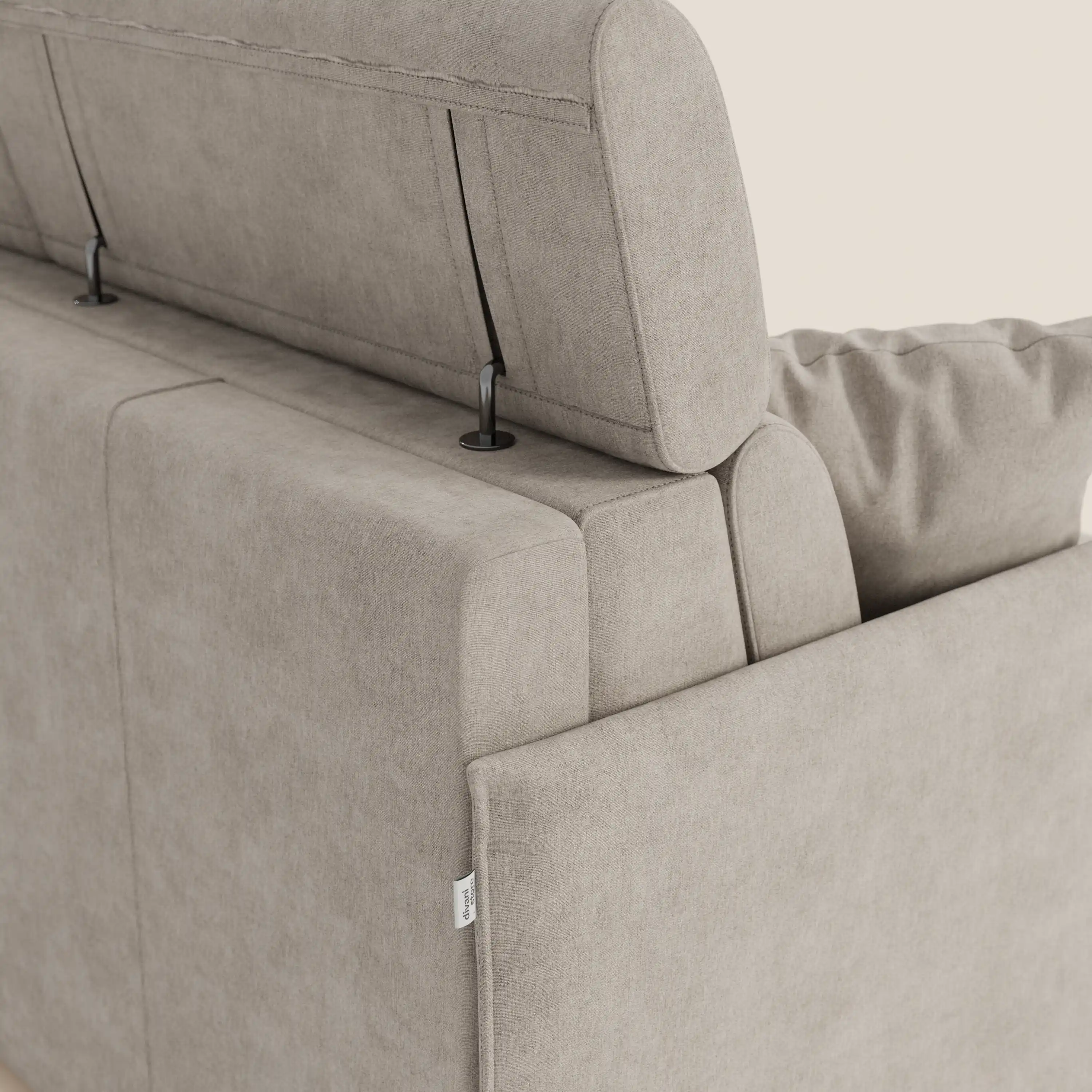 Miryam canapé convertible d'angle compact - têtières inclinables et méridienne coffre en tissu détachable T31 - Image 26